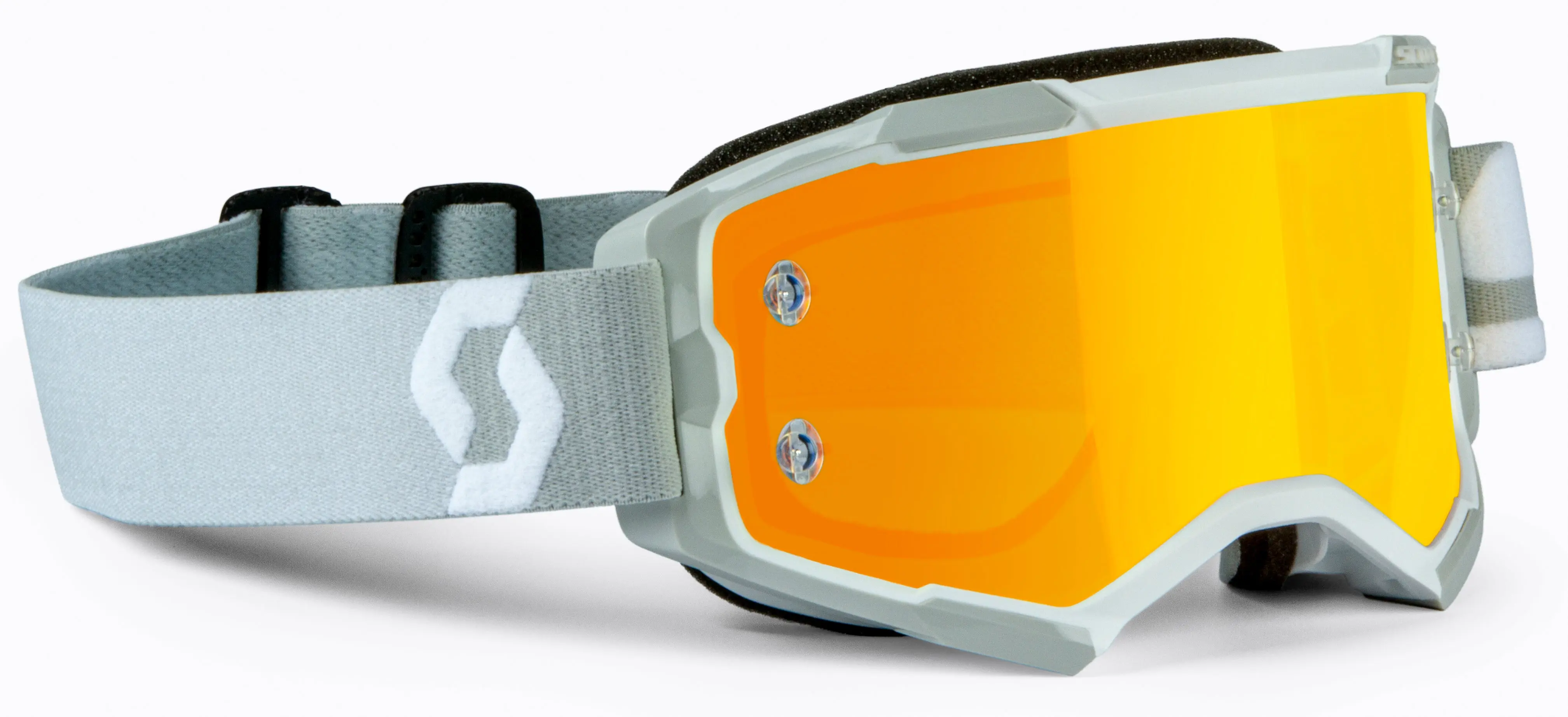 Fury Goggle White/Grey Orange Chrome Works - Image 6