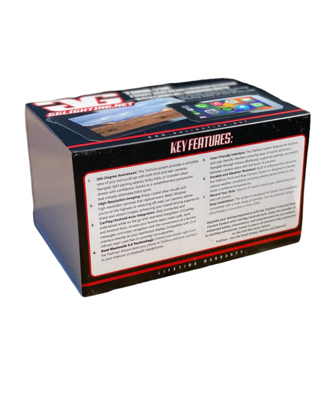 GGLighting TrailVue Front and Rear Camera System with Carplay/Android Auto - Image 3