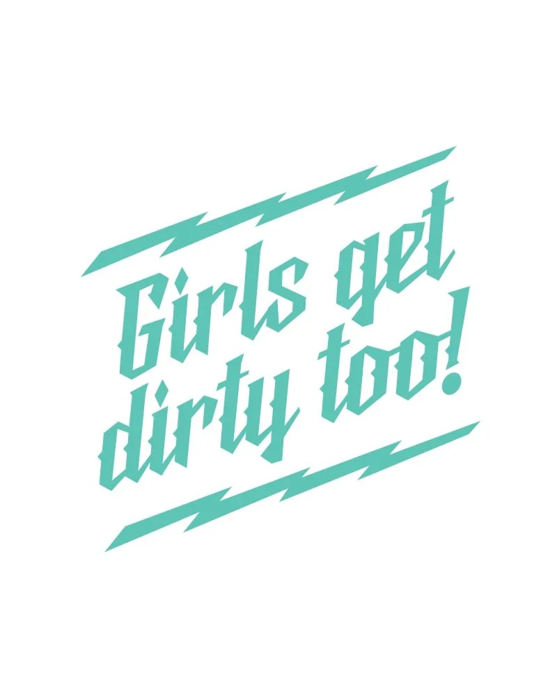 Girls Get Dirty Too! Lightning Decal 6" x 6" - Image 4
