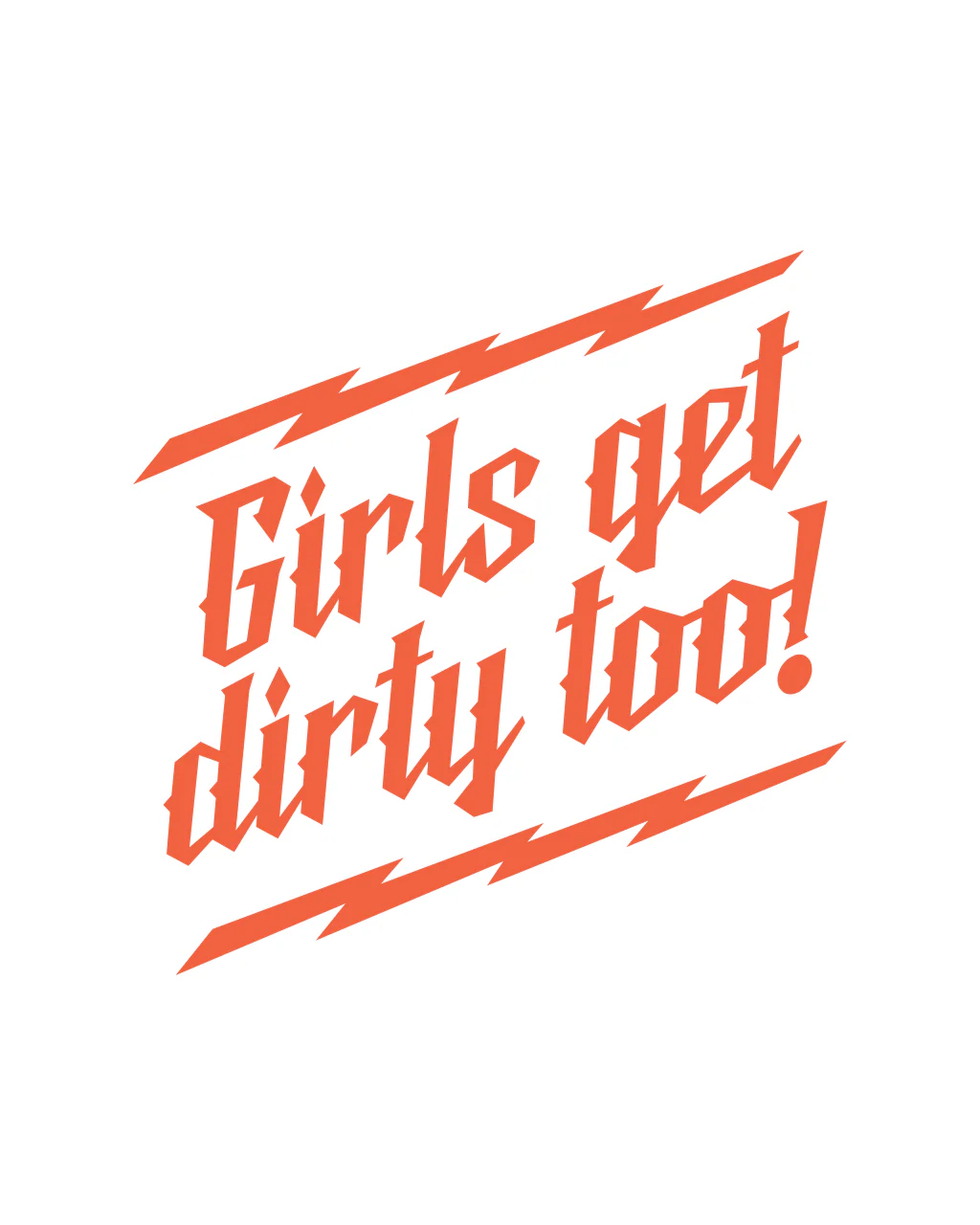 Girls Get Dirty Too! Lightning Decal 6" x 6" - Image 6
