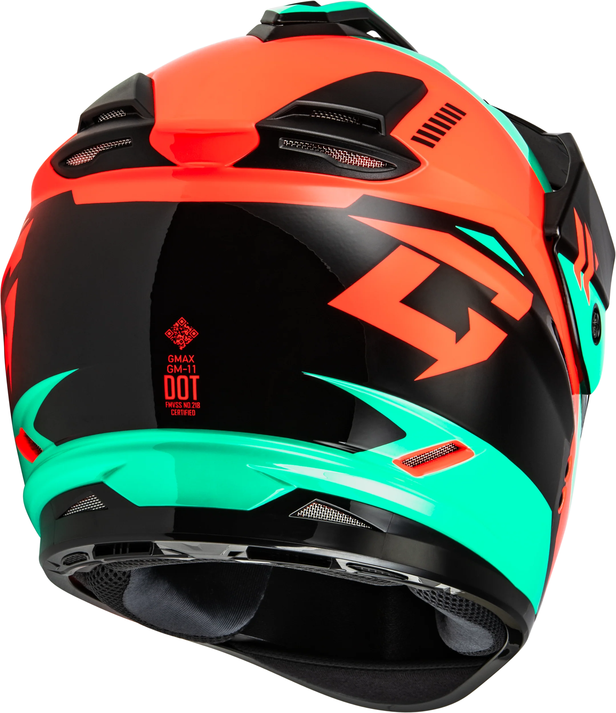 Gm 11s Ronin Snow Helmet W/ Elec Shld Black/Aqua/Coral Xl - Image 3