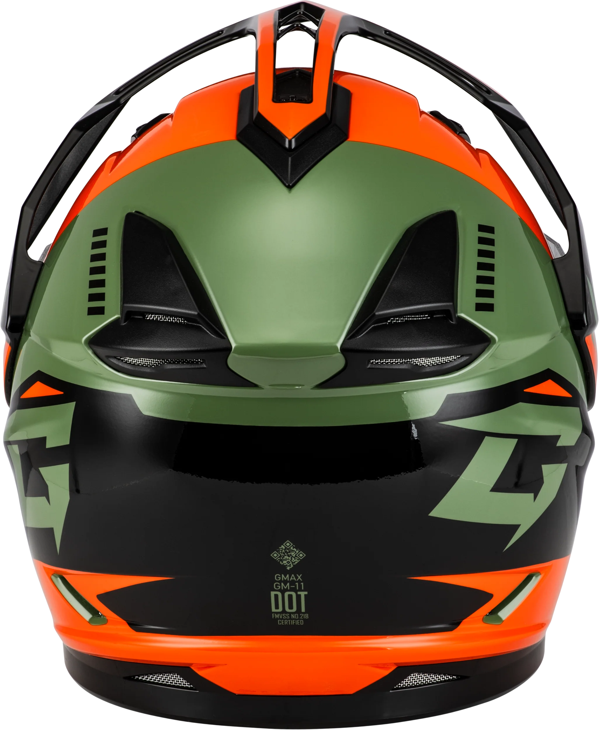 Gm 11s Ronin Snow Helmet W/ Elec Shld Orange/Grey/Black Md