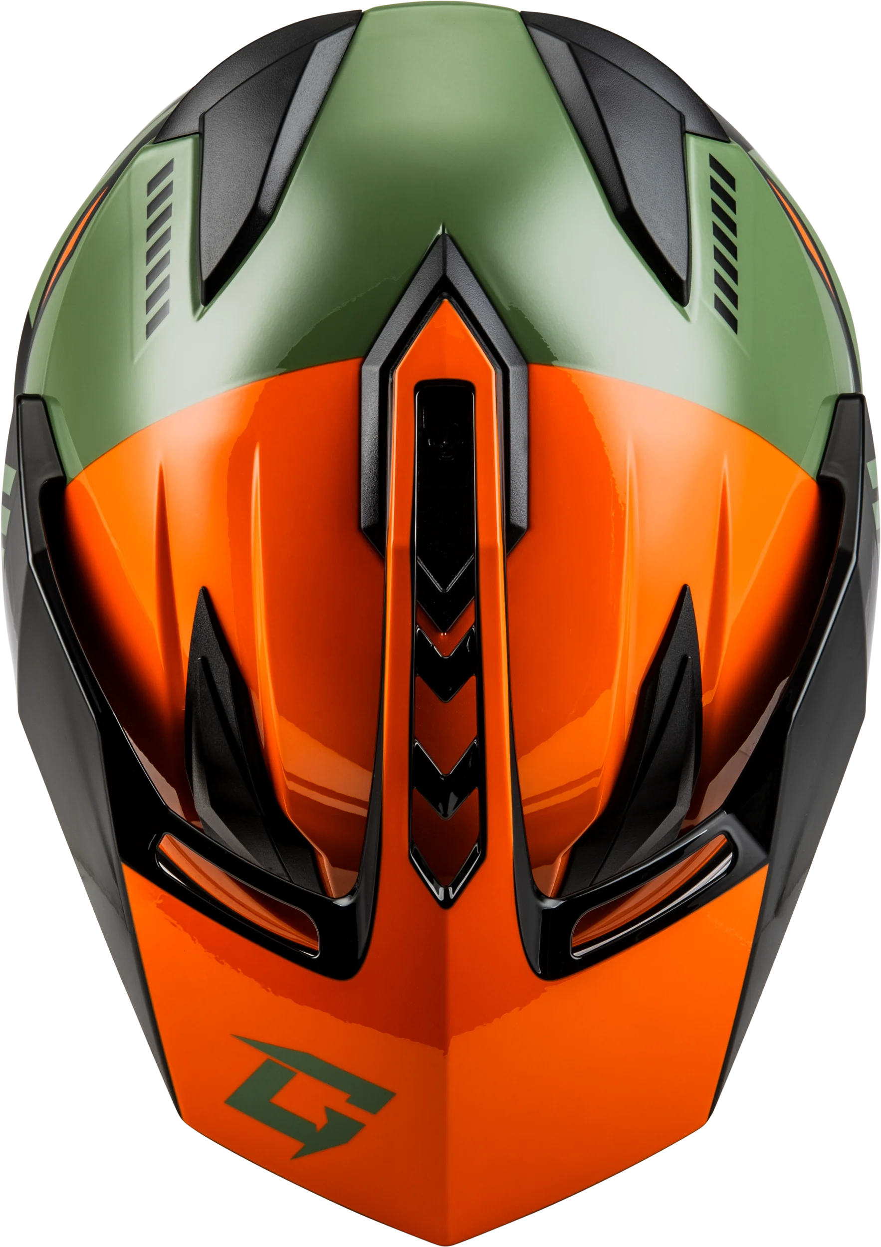 Gm 11s Ronin Snow Helmet W/ Elec Shld Orange/Grey/Black Sm - Image 2