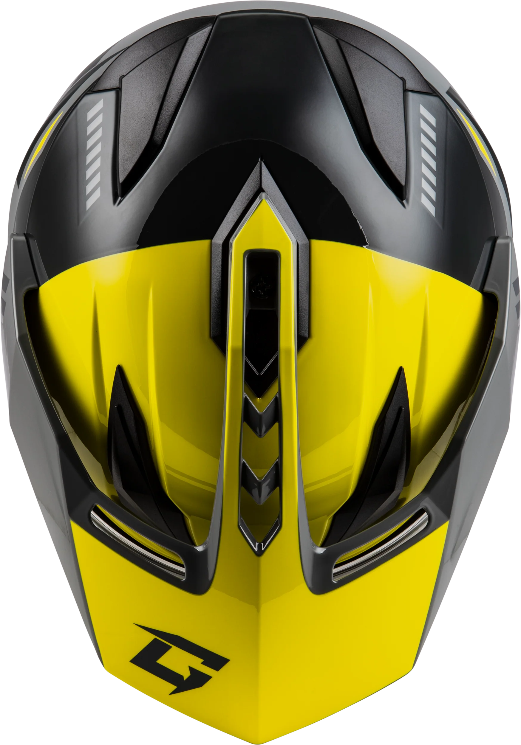 Gm 11s Ronin Snow Helmet W/ Elec Shld Yellow/Slvr/Grey Sm - Image 2