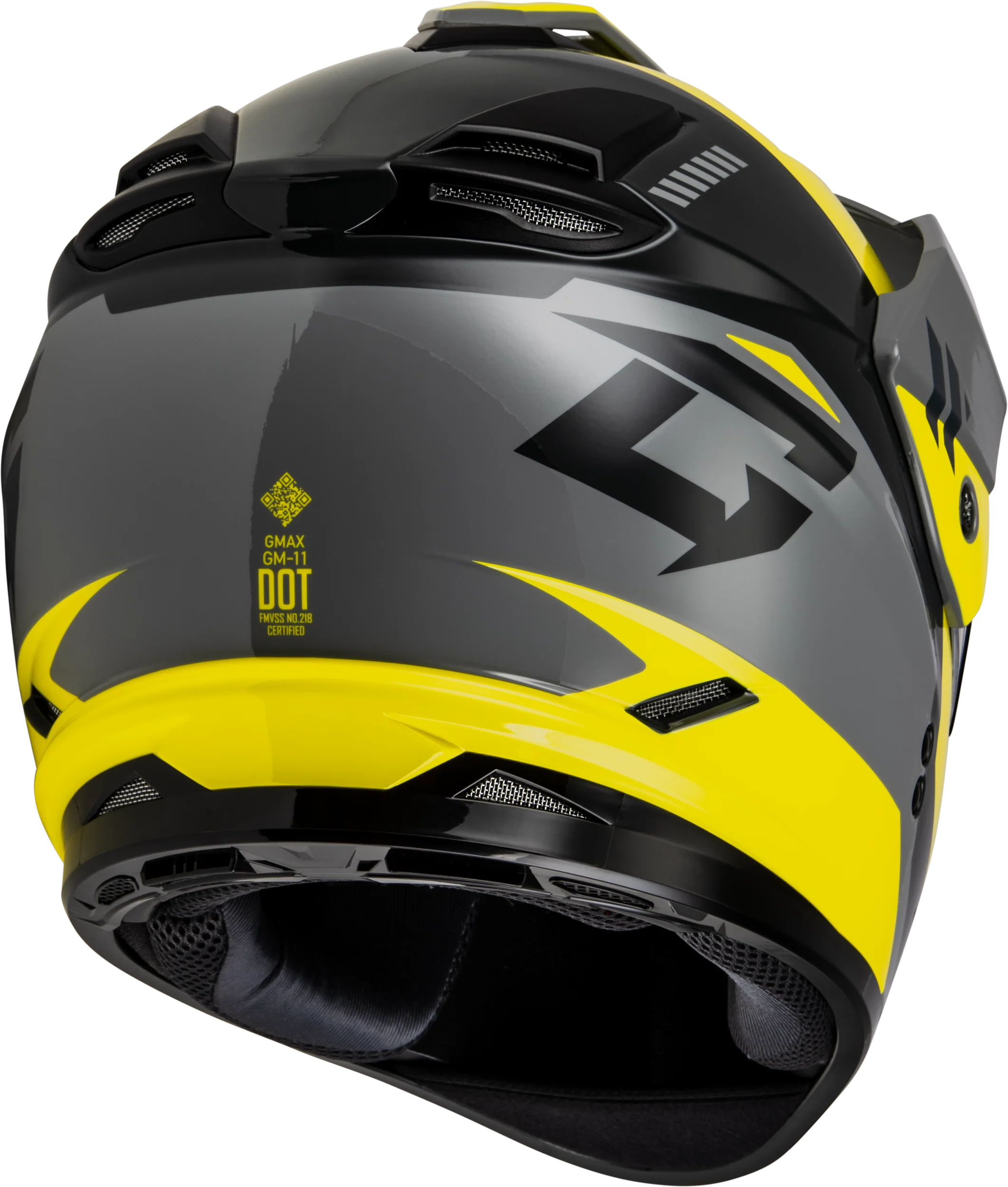 Gm 11s Ronin Snow Helmet W/ Elec Shld Yellow/Slvr/Grey Xs - Image 3