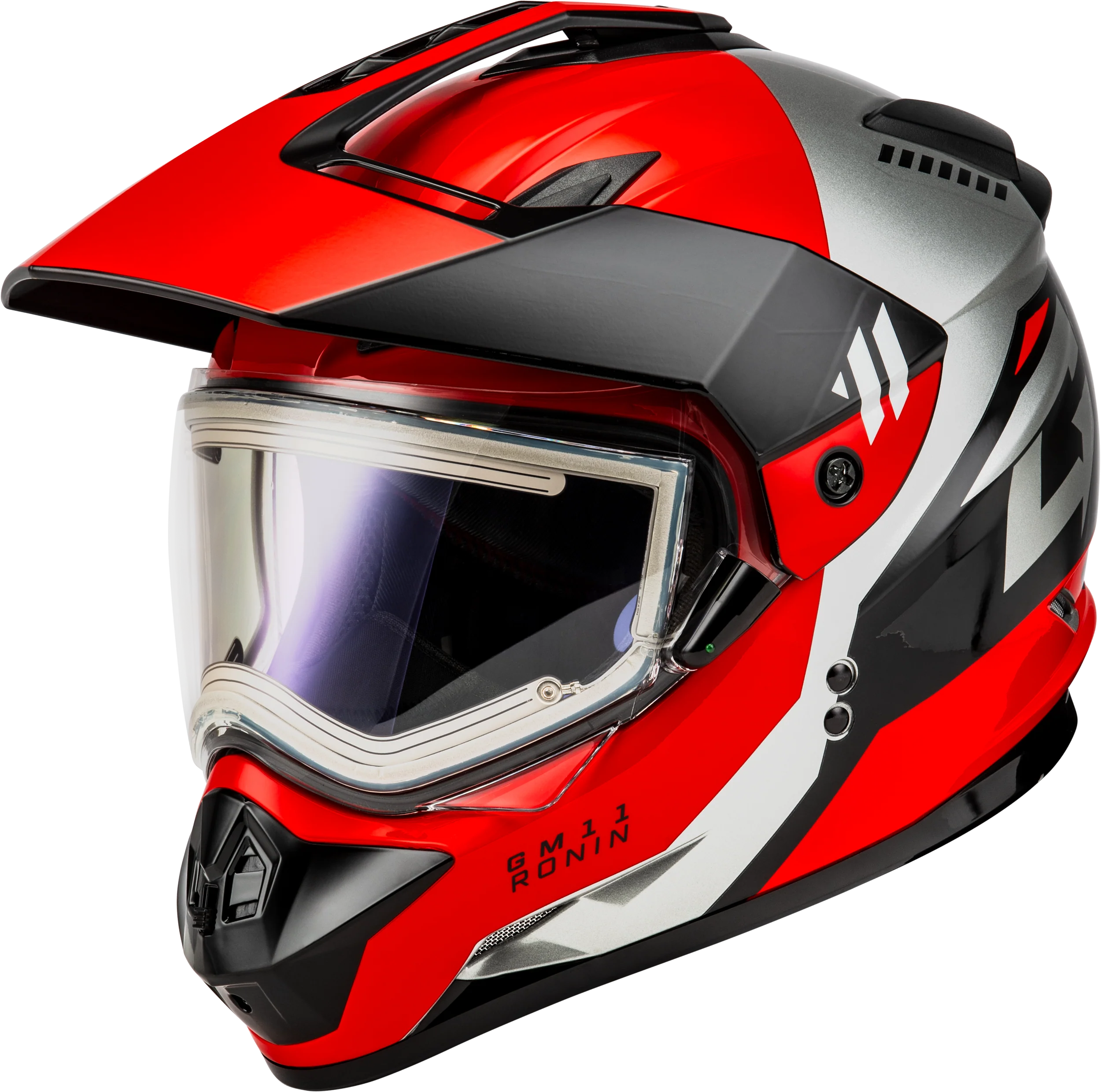 Gm 11s Ronin Snow Helmet W/ Electric Shield Black/Red 2x - Image 4