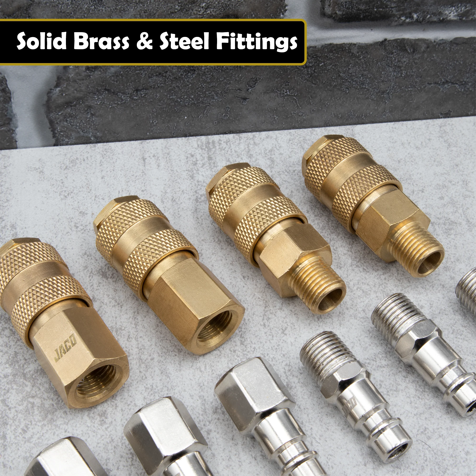 Hi-Flo Quick Connect Air Fittings | Plug & Coupler Kit - 1/4" NPT (Set of 12) - Image 3