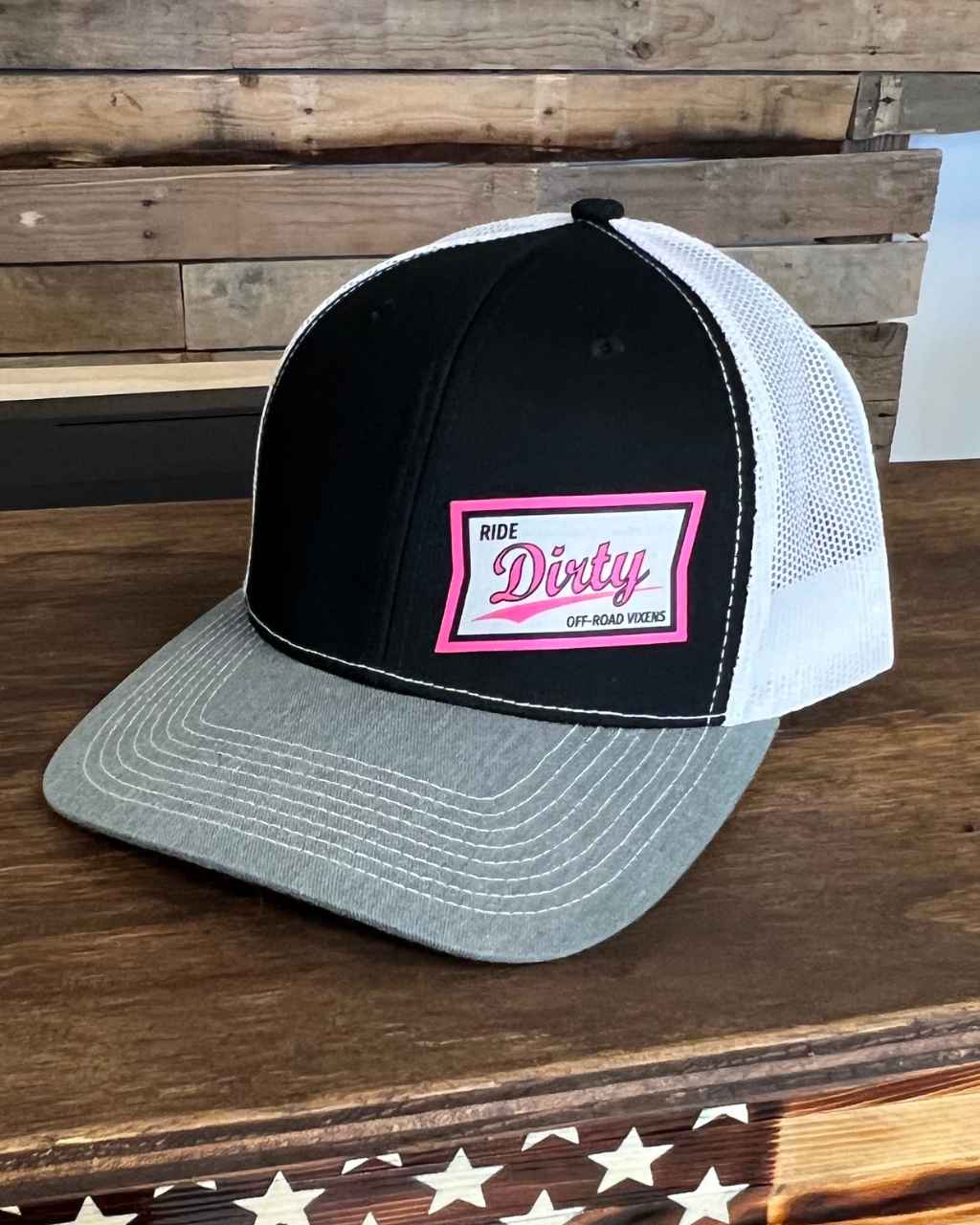High Life Trucker Hat - Tri Black/White/Gray - Image 2