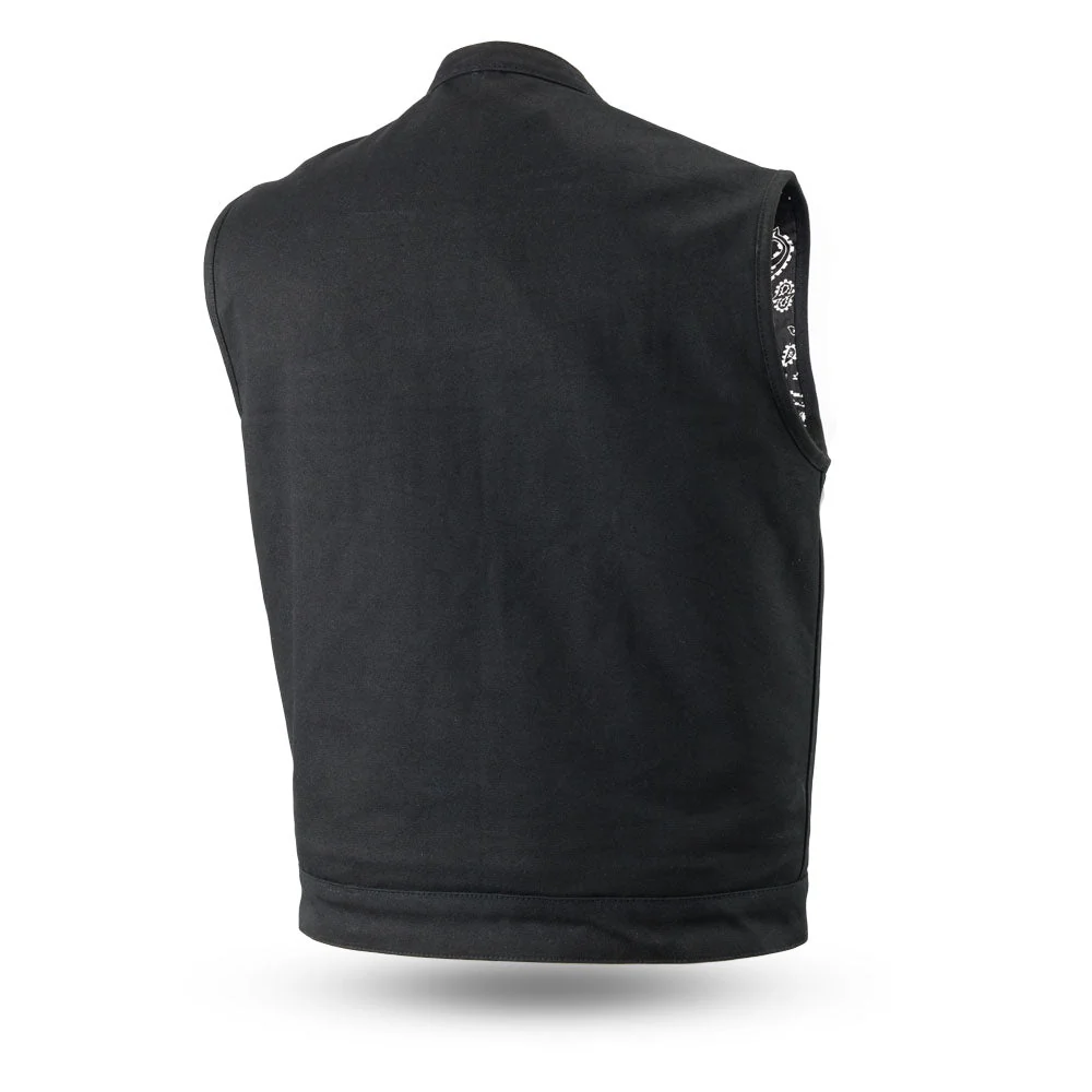 Highland V2 Men's Motorcycle Canvas Vest - Image 2