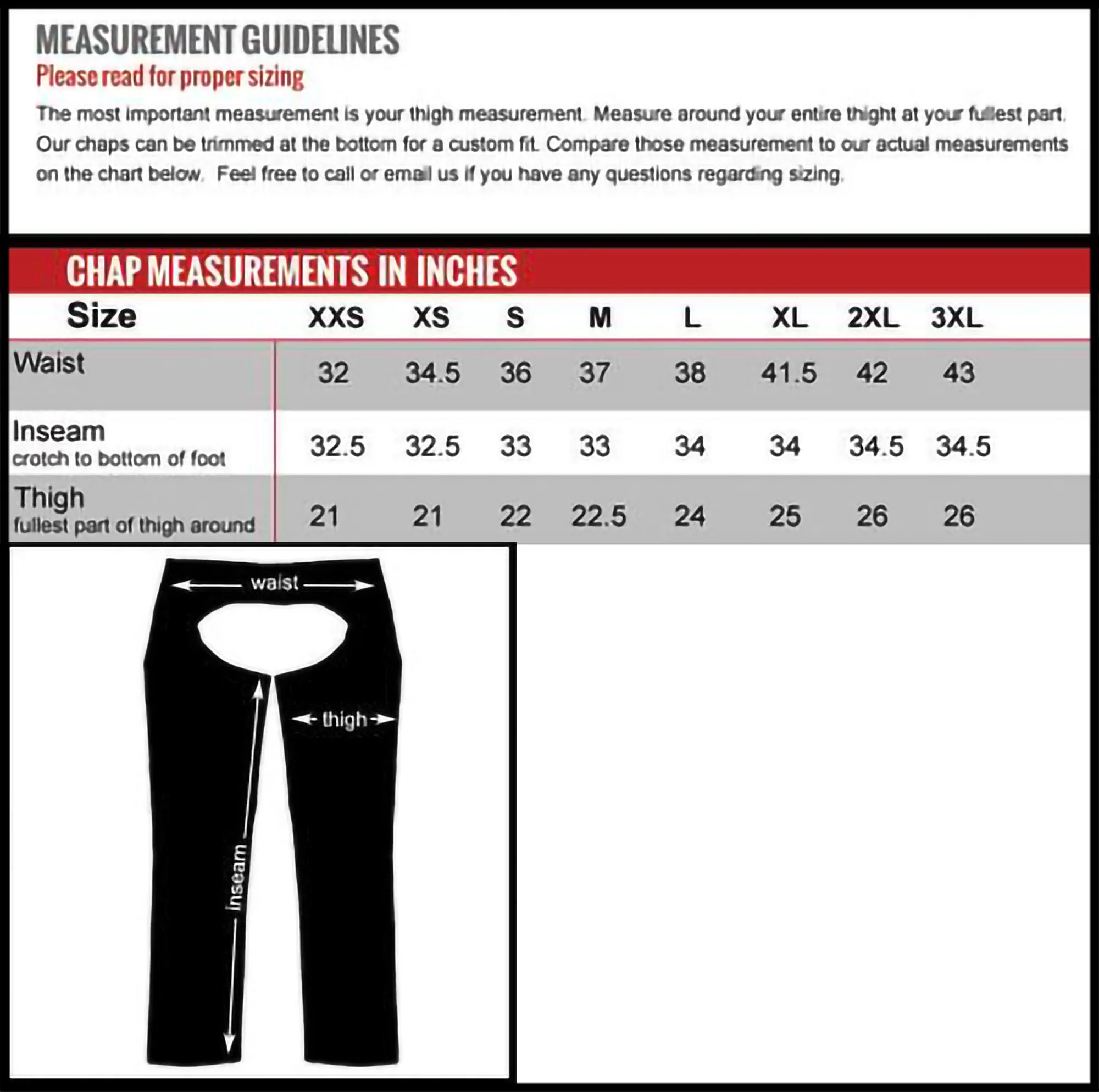 Hot Leathers 2 Pocket Mesh Lined Leather Chaps - Image 3