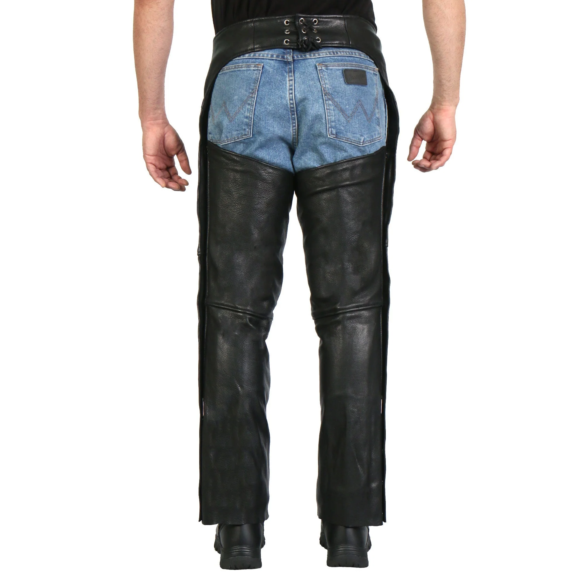 Hot Leathers 2 Pocket Mesh Lined Leather Chaps - Image 4