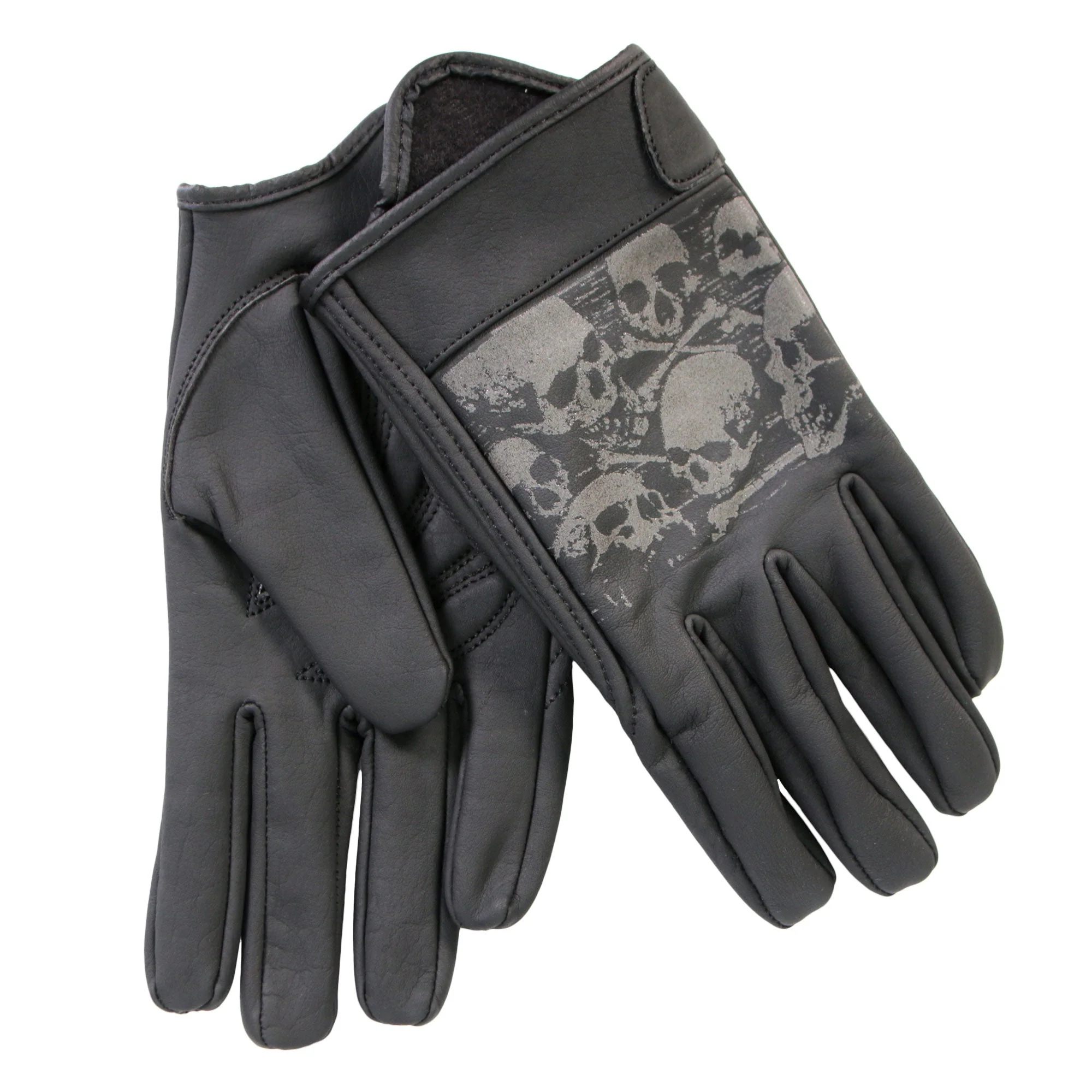Hot Leathers Ancient Skull Leather Gloves - Image 4