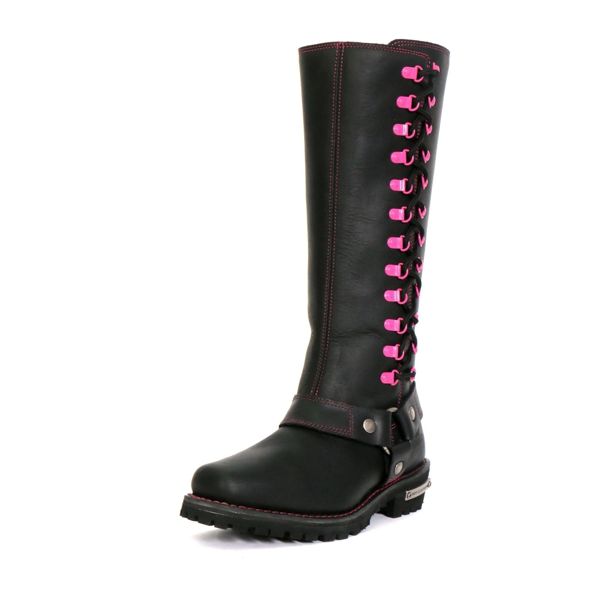 Hot Leathers BTL1006 Ladies 14-inch Black Knee-High Leather Boots with Side Zipper Entry - Image 2