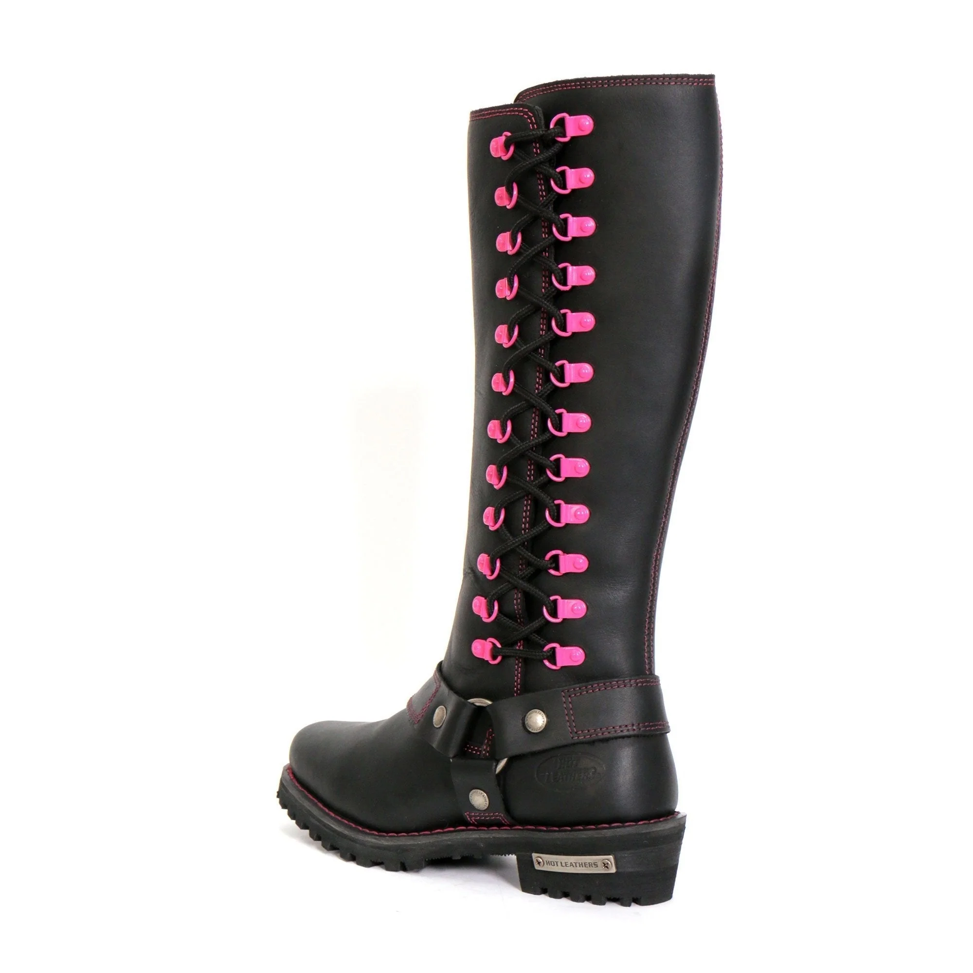 Hot Leathers BTL1006 Ladies 14-inch Black Knee-High Leather Boots with Side Zipper Entry - Image 3
