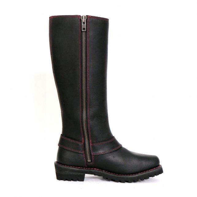 Hot Leathers BTL1006 Ladies 14-inch Black Knee-High Leather Boots with Side Zipper Entry - Image 7