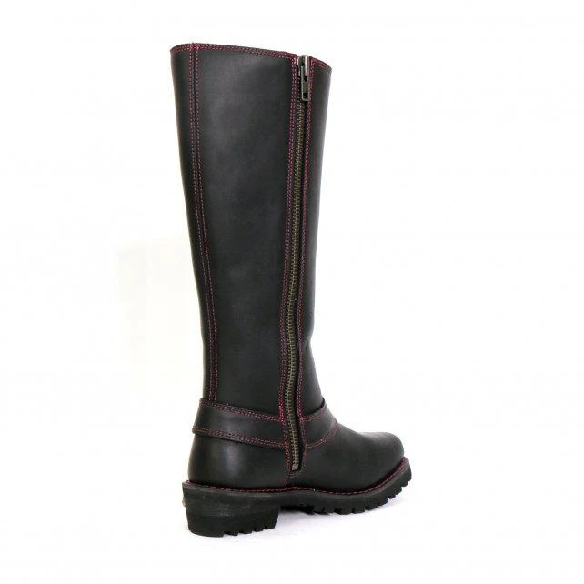 Hot Leathers BTL1006 Ladies 14-inch Black Knee-High Leather Boots with Side Zipper Entry - Image 9