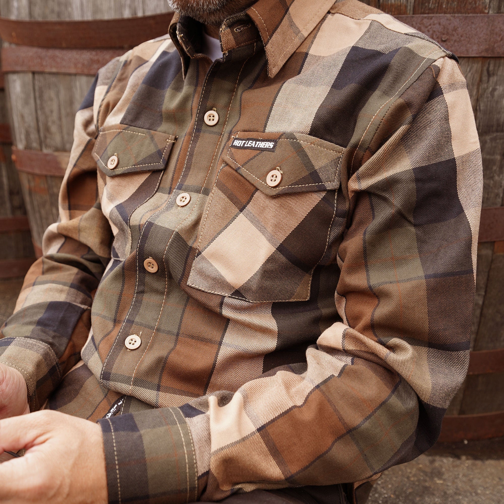 Hot Leathers FLM2013 Men's 'Sidewinder' Flannel Long Sleeve Shirt - Image 3
