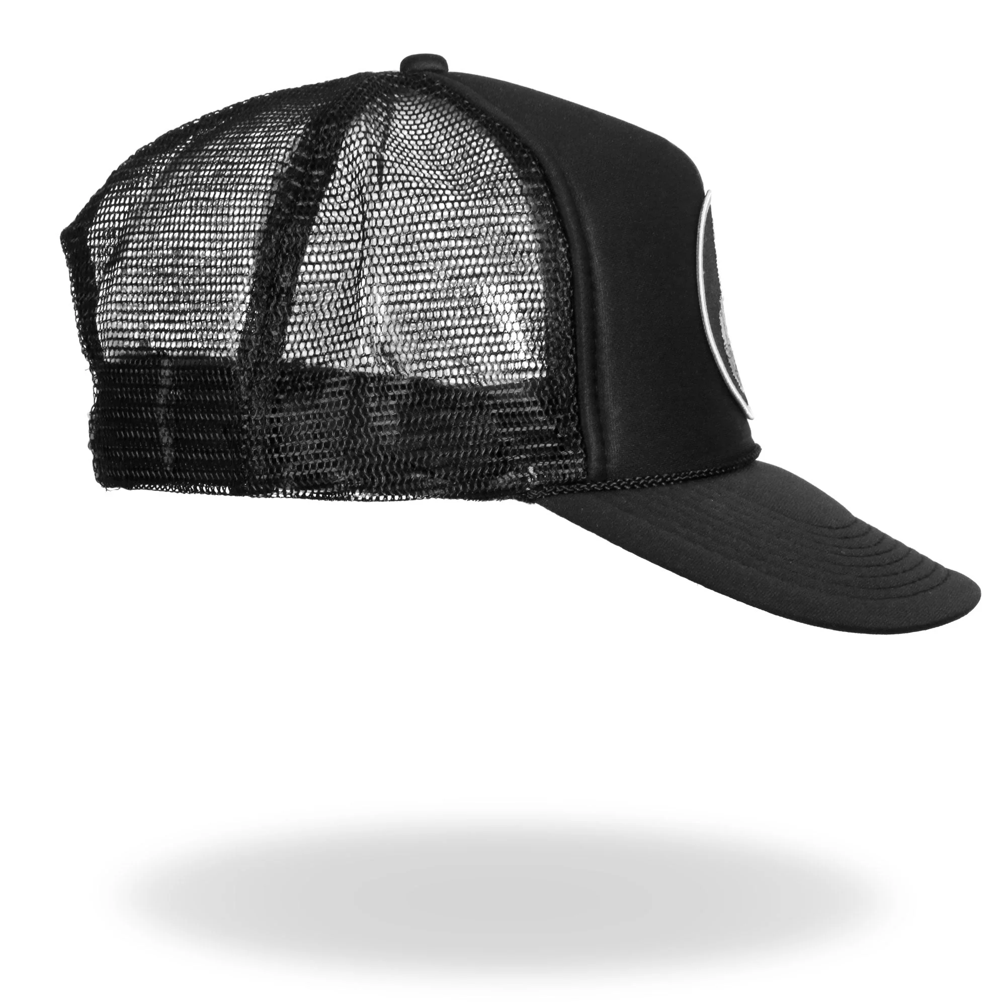 Hot Leathers GSH1004 Middle Finger Black Trucker Hat - Image 5