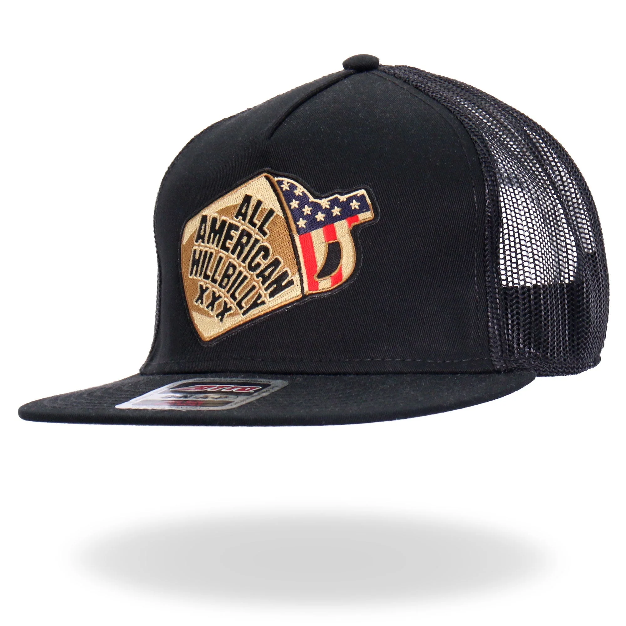 Hot Leathers GSH2025 Black All American Hilbilly Snapback - Image 2