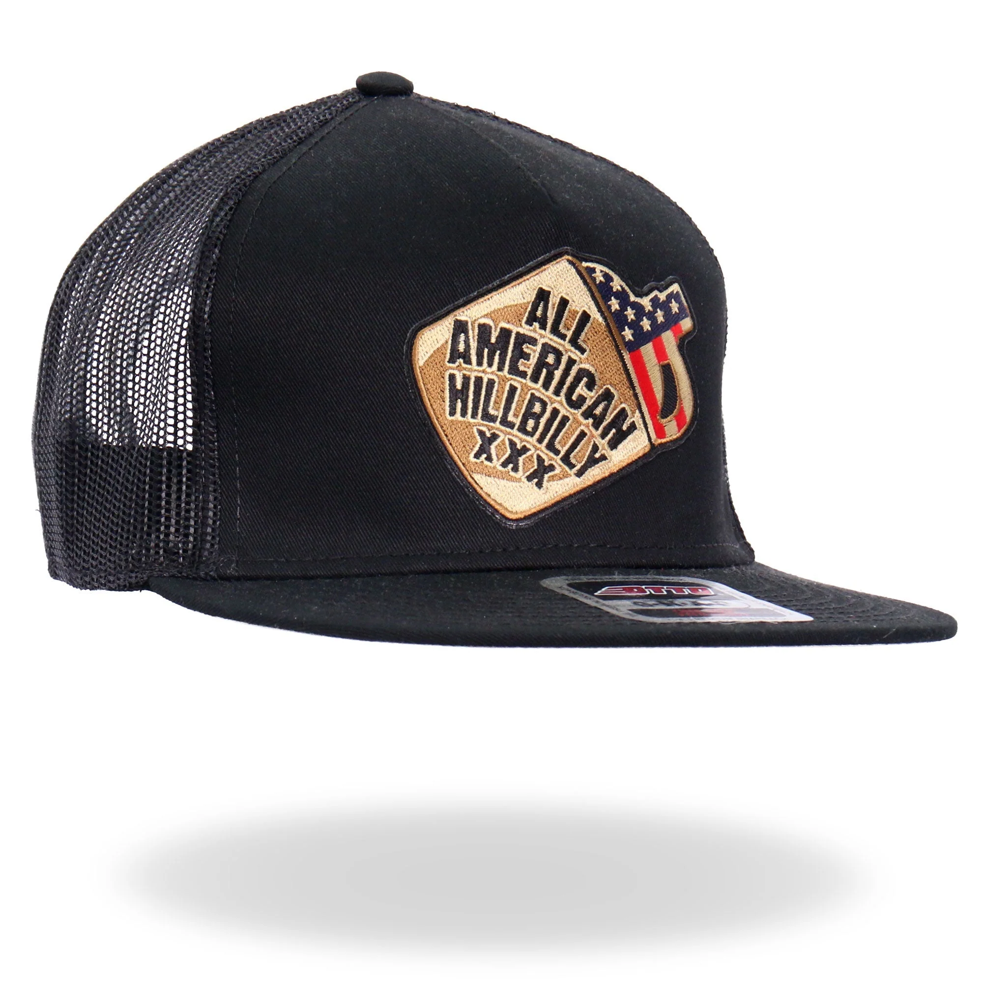 Hot Leathers GSH2025 Black All American Hilbilly Snapback - Image 6