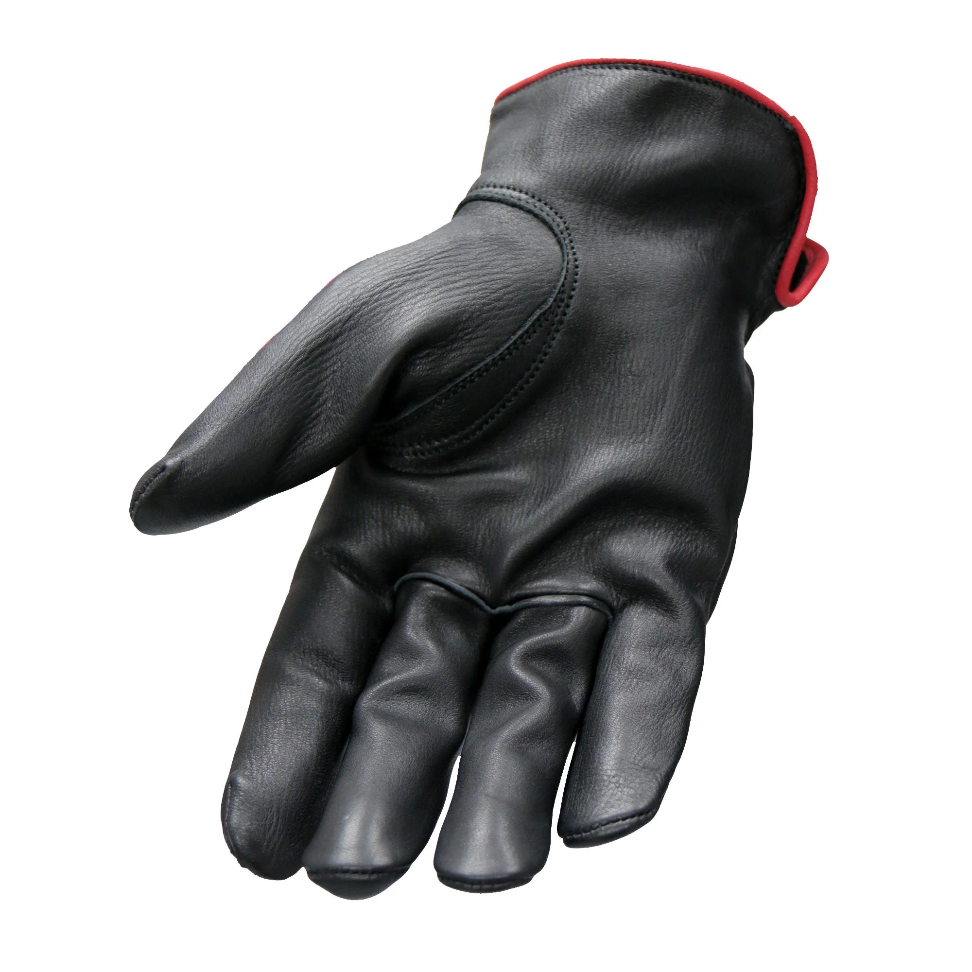 Hot Leathers GVD2002 Uni-Sex Black 'Bolt' Deer Skin Leather Gloves - Image 3
