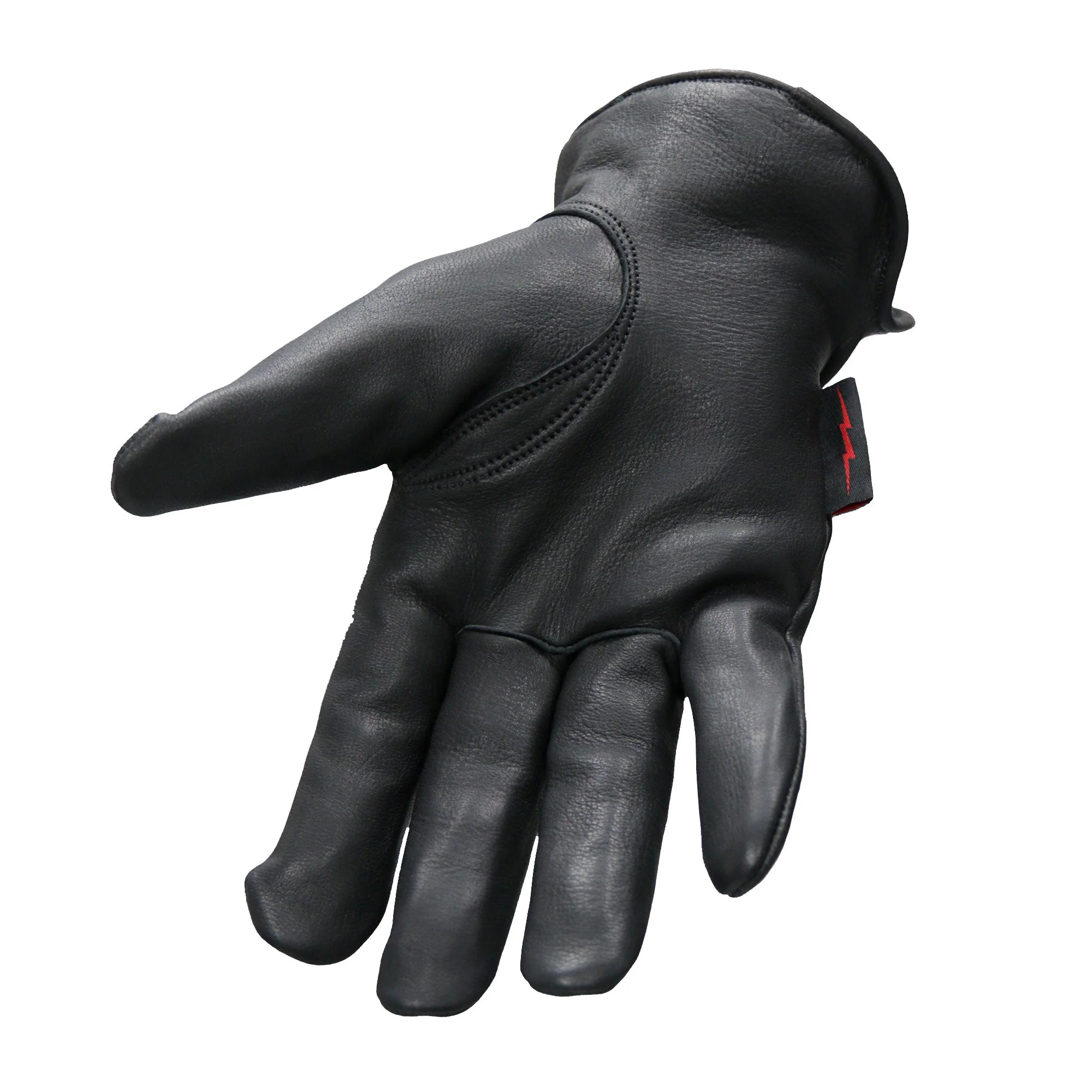 Hot Leathers GVD2004 Uni-Sex 'Red and Black Flannel Lined' Deer Skin Leather Gloves - Image 3