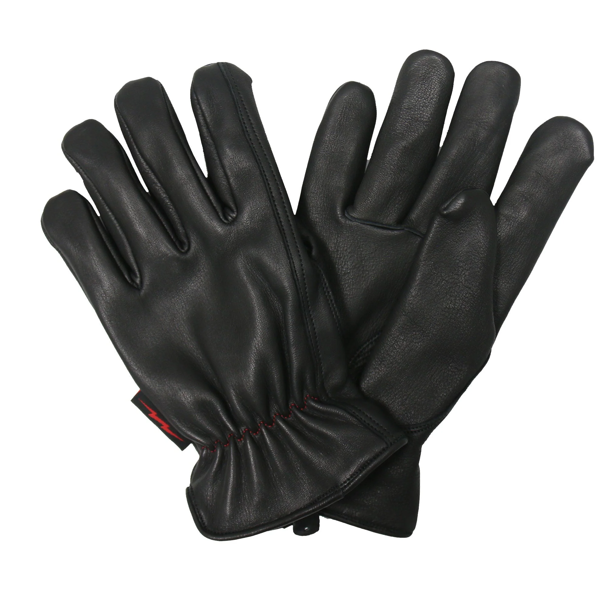 Hot Leathers GVD2004 Uni-Sex 'Red and Black Flannel Lined' Deer Skin Leather Gloves - Image 4