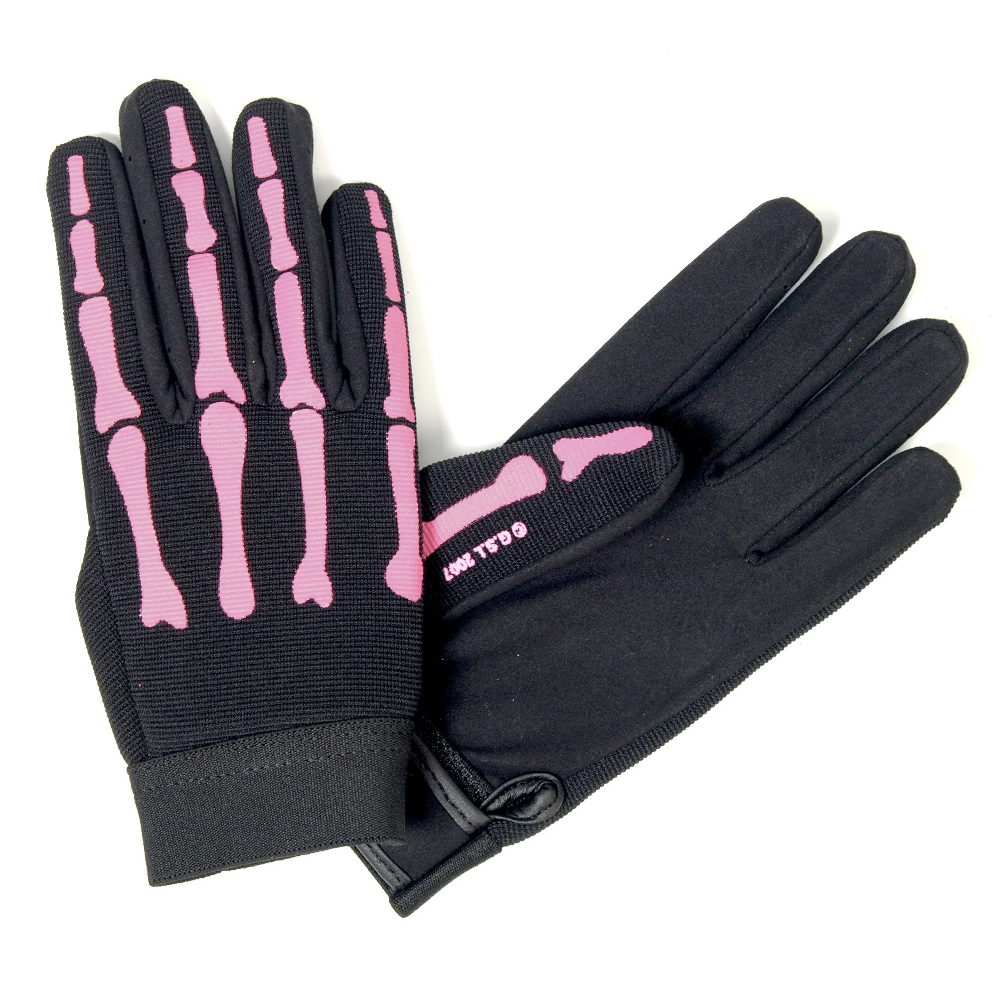 Hot Leathers GVL2006 Pink Skeleton Ladies Mechanics Gloves - Image 3