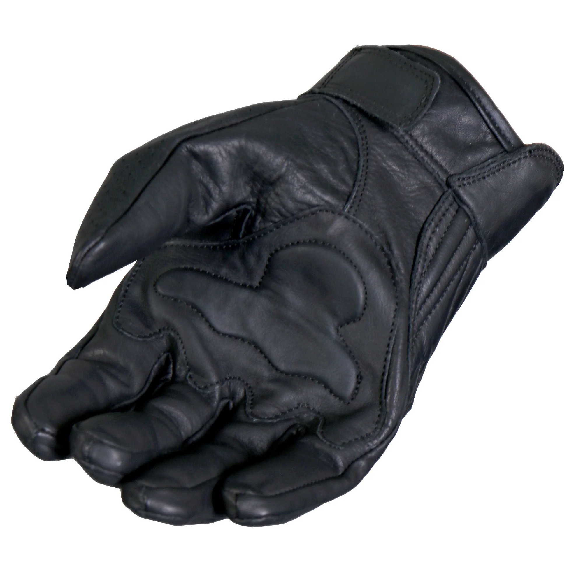 Hot Leathers GVM1023 Naked Leather Vented Knuckle Guard Gloves - Image 2