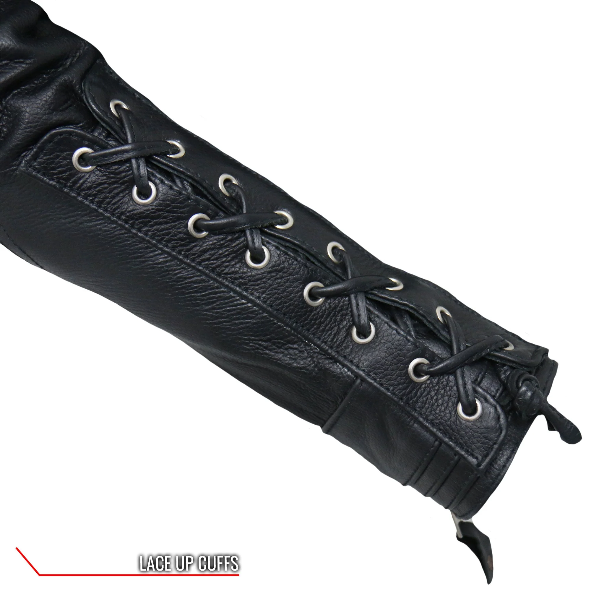 Hot Leathers JKL1025 Ladies Motorcycle style Lace Up Sleeves Leather Biker Jacket - Image 19