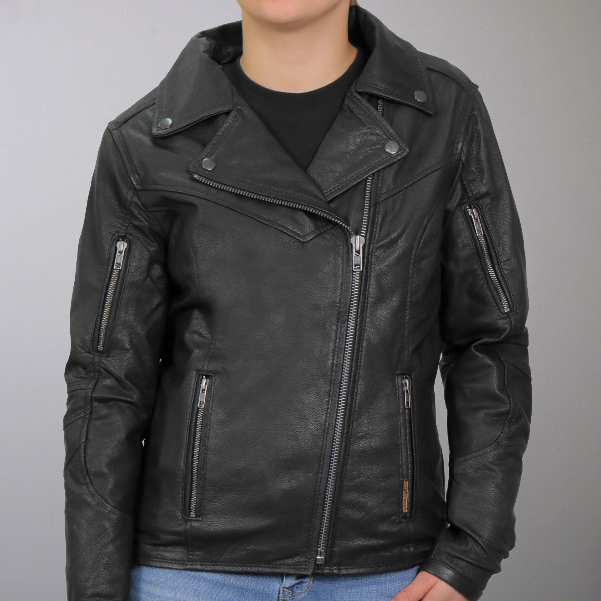 Hot Leathers JKL1029 Ladies Leather Motorcycle Concealed carry Biker Jacket with Vents and Side Zippers - Image 10