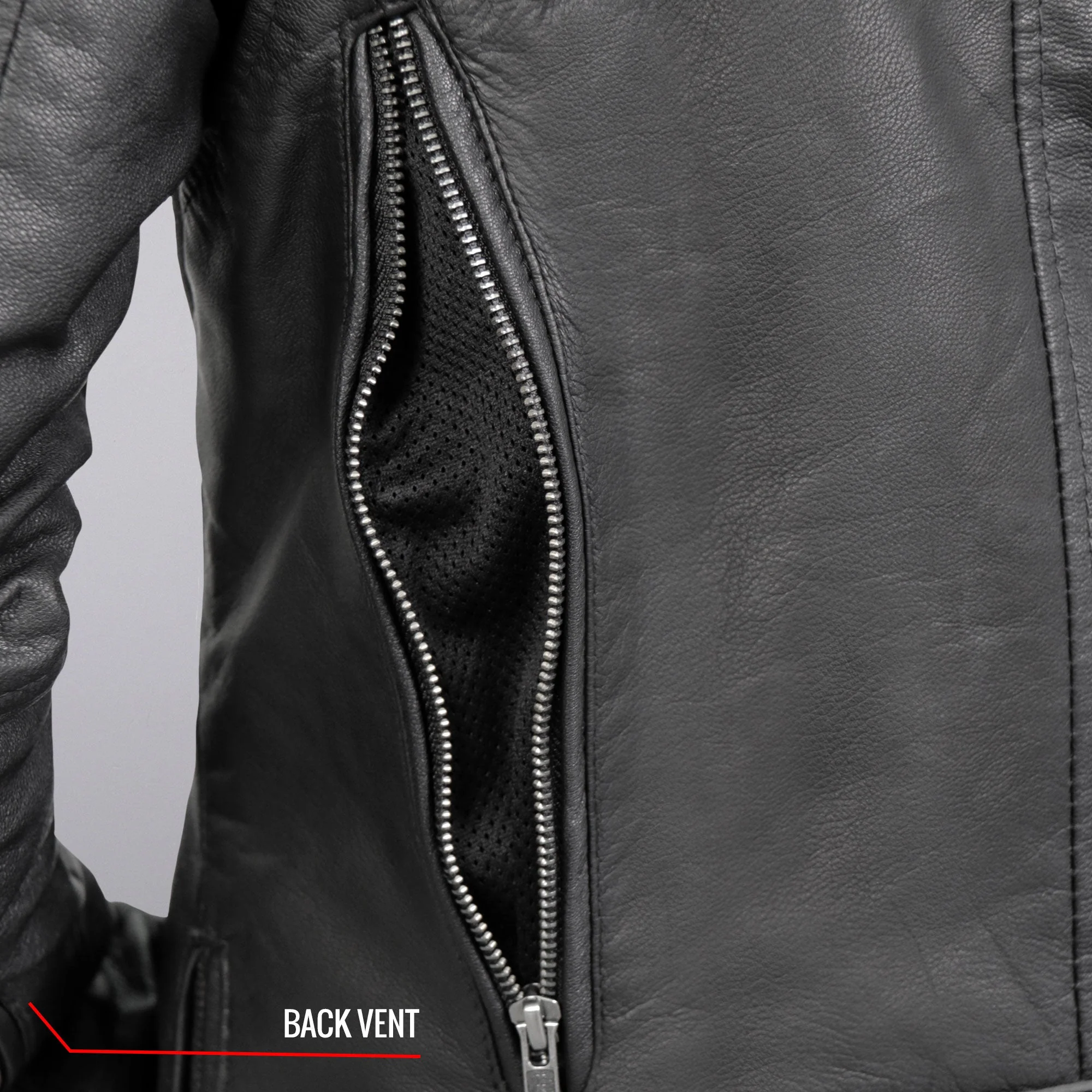Hot Leathers JKL1029 Ladies Leather Motorcycle Concealed carry Biker Jacket with Vents and Side Zippers - Image 15