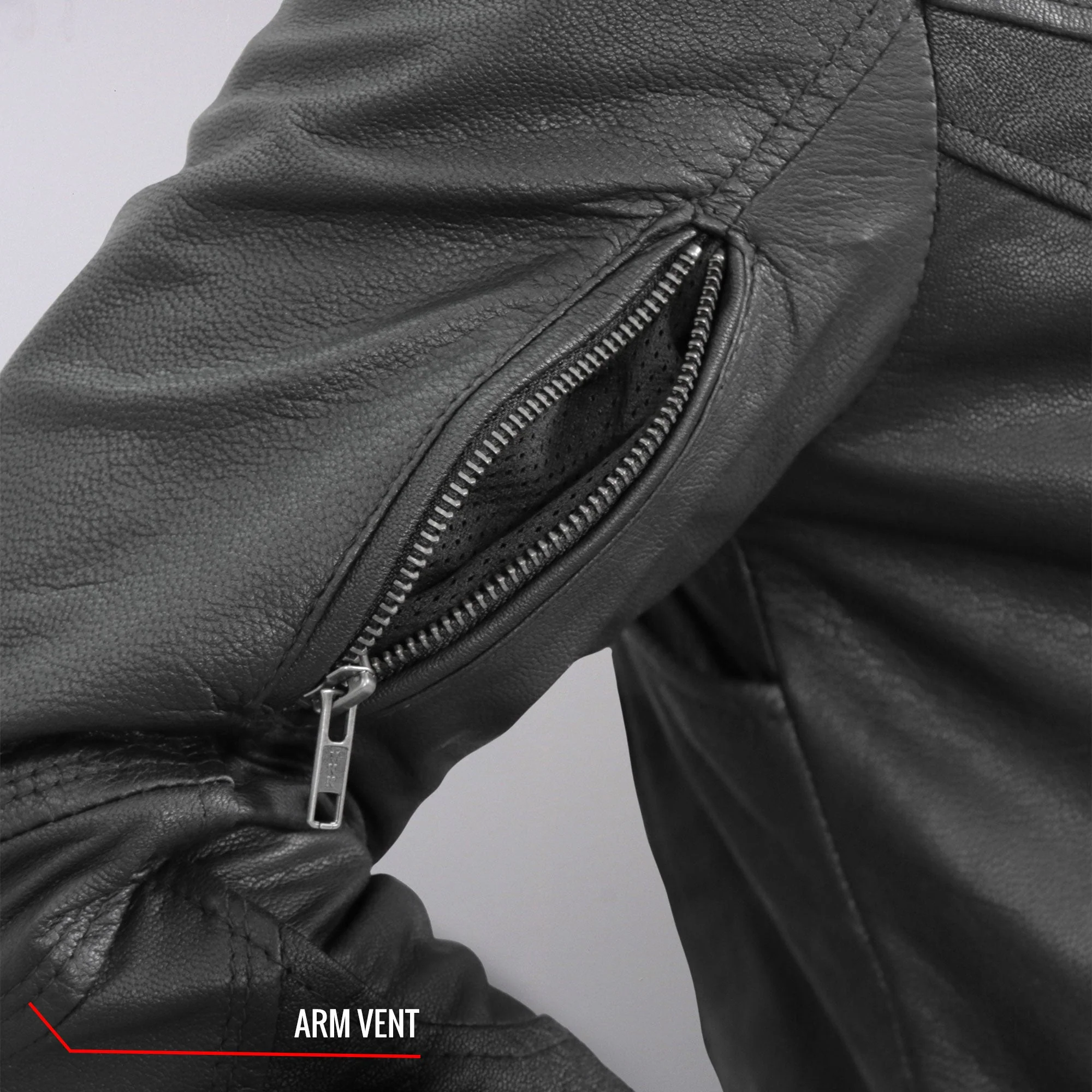 Hot Leathers JKL1029 Ladies Leather Motorcycle Concealed carry Biker Jacket with Vents and Side Zippers - Image 16
