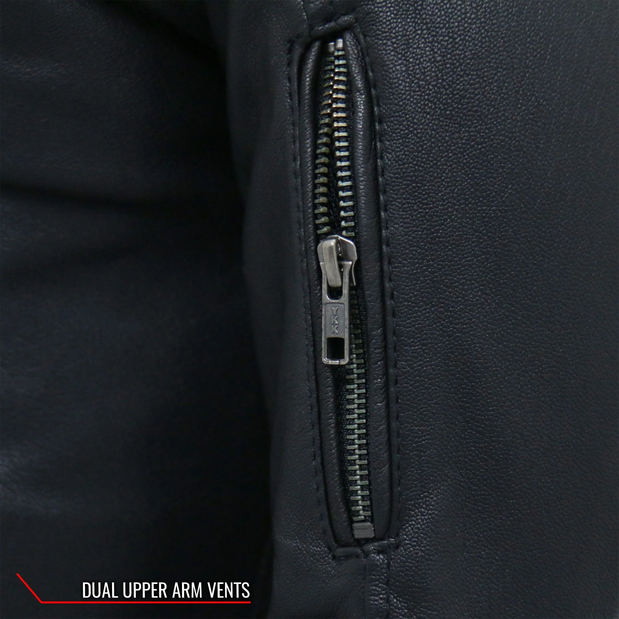 Hot Leathers JKL1029 Ladies Leather Motorcycle Concealed carry Biker Jacket with Vents and Side Zippers - Image 17