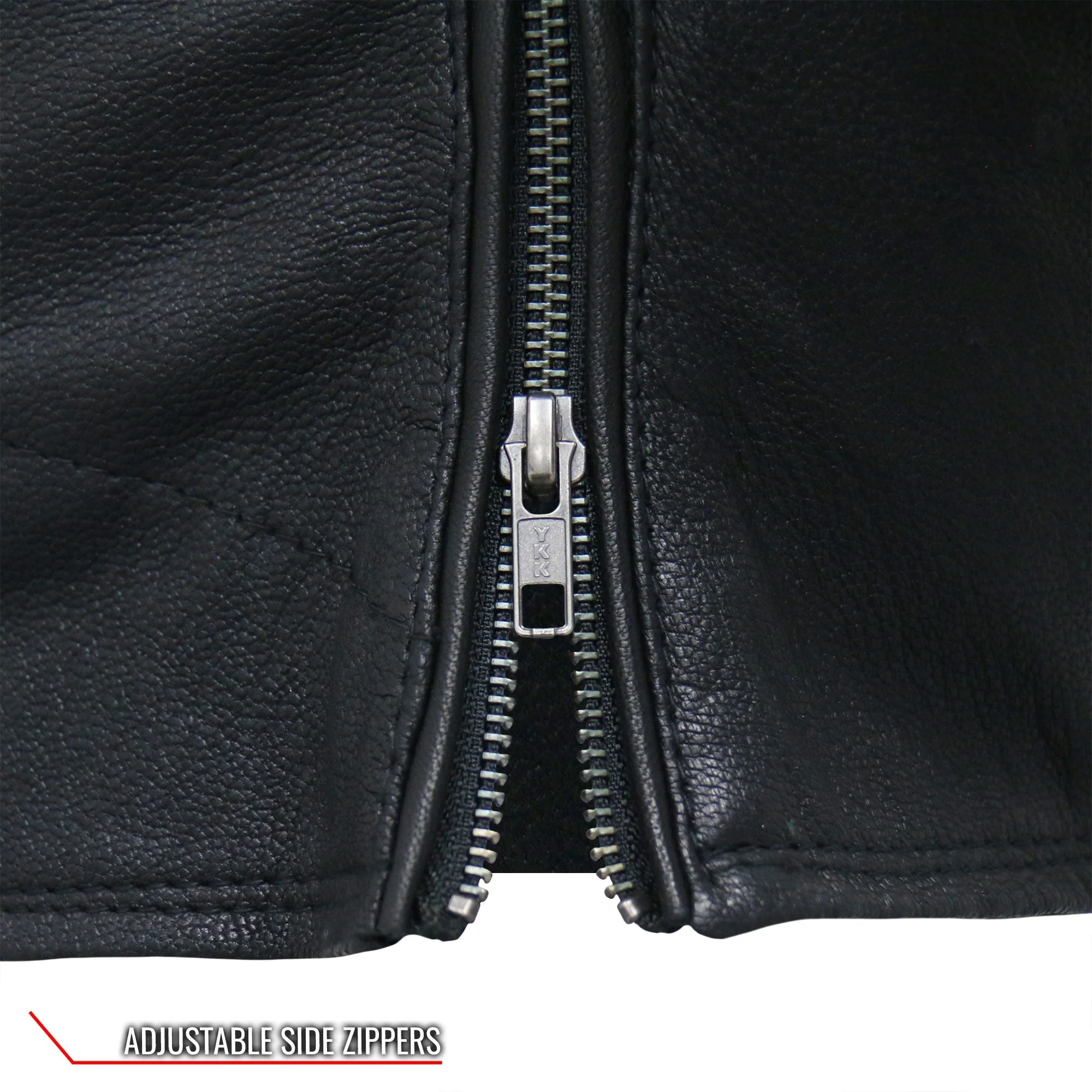 Hot Leathers JKL1029 Ladies Leather Motorcycle Concealed carry Biker Jacket with Vents and Side Zippers - Image 20