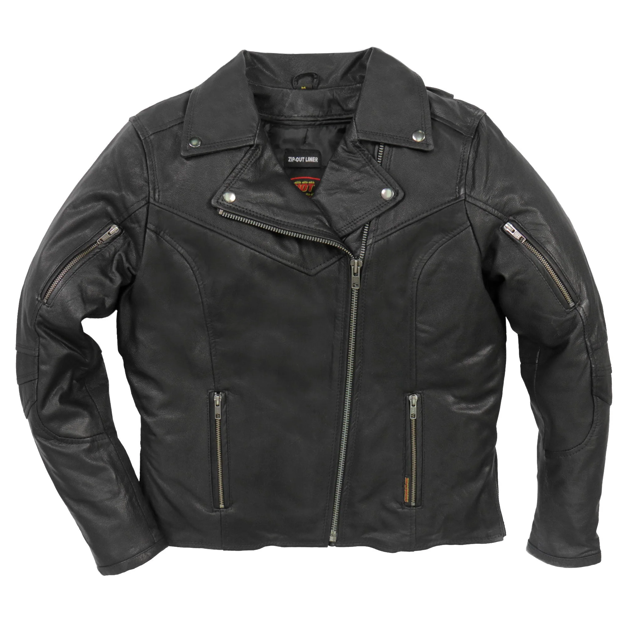 Hot Leathers JKL1029 Ladies Leather Motorcycle Concealed carry Biker Jacket with Vents and Side Zippers - Image 24