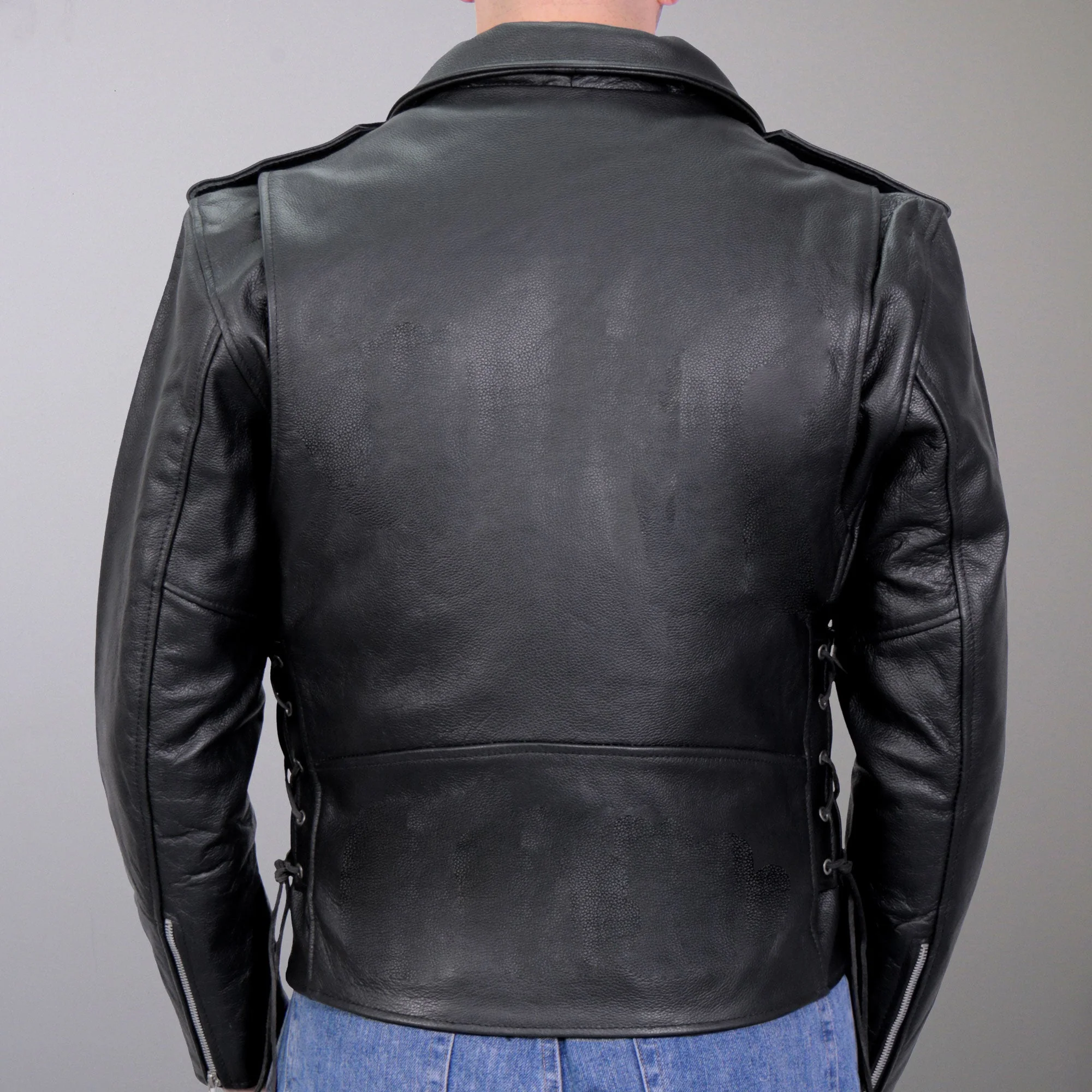Hot Leathers JKM1002 Classic Men’s Motorcycle Leather Jacket with Zip Out Lining - Image 12