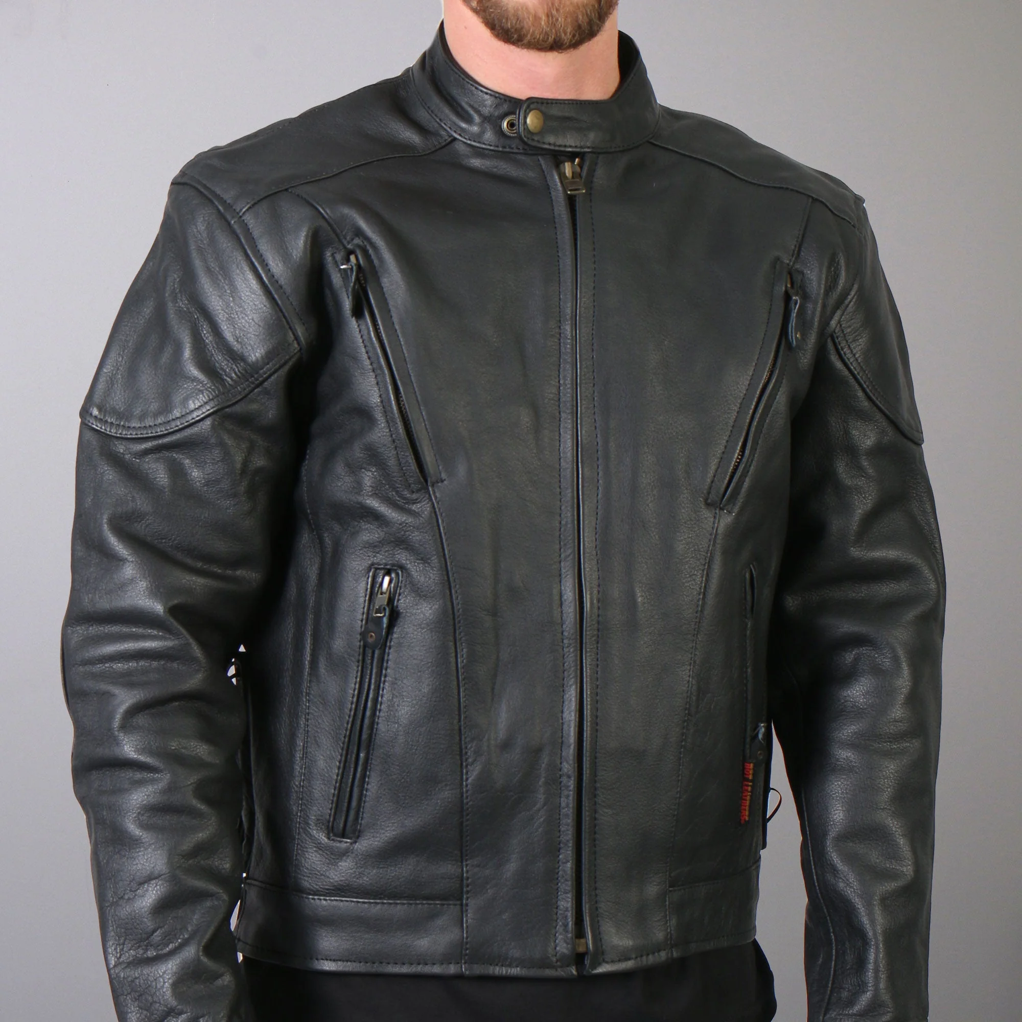 Hot Leathers JKM1010 Men's Motorcycle Vented Leather Biker Jacket - Image 10