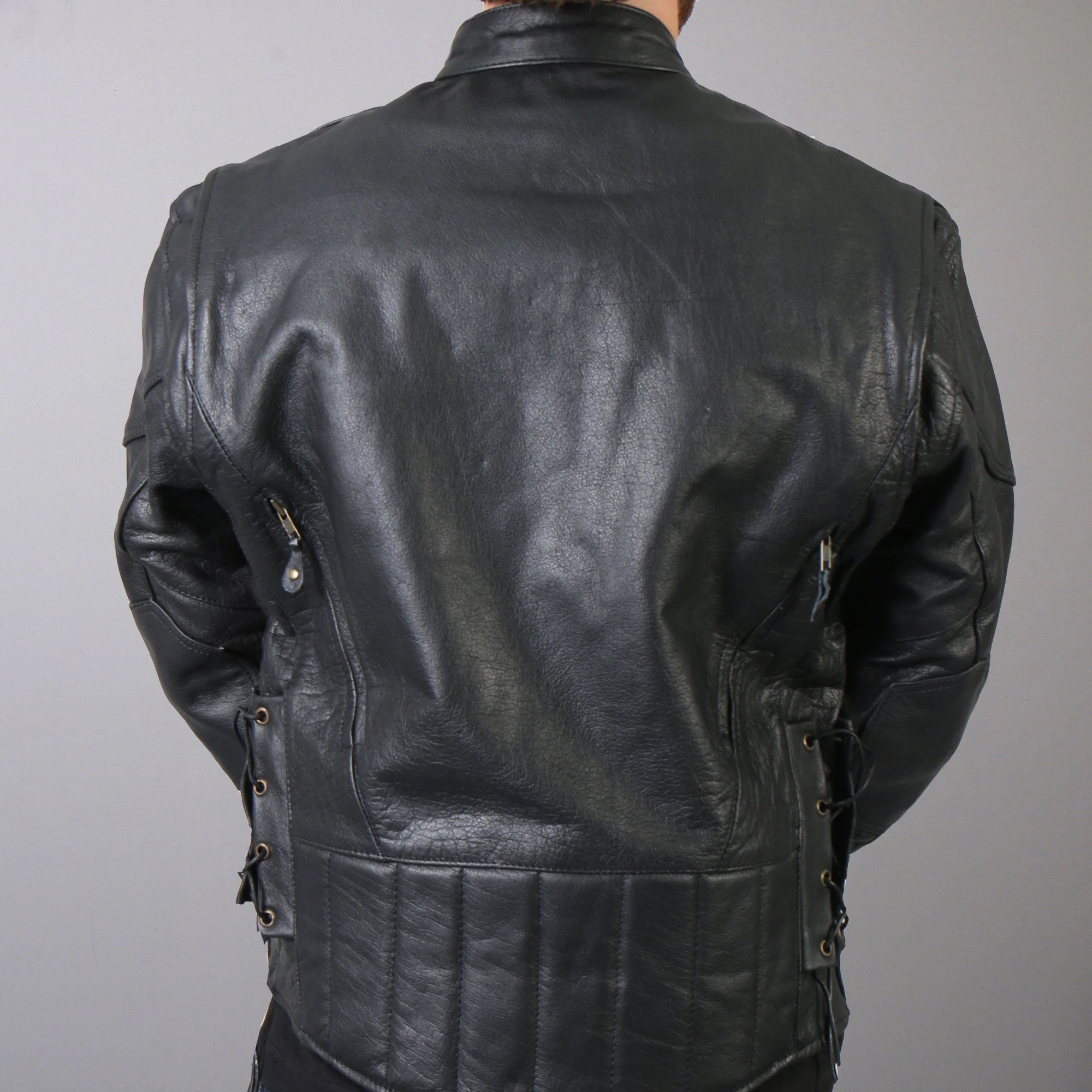 Hot Leathers JKM1010 Men's Motorcycle Vented Leather Biker Jacket - Image 11