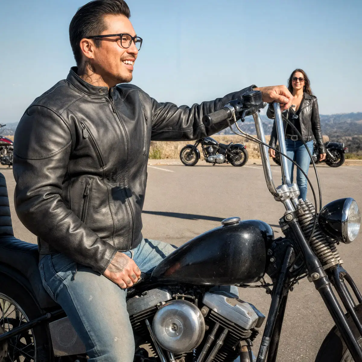 Hot Leathers JKM1010 Men's Motorcycle Vented Leather Biker Jacket - Image 14