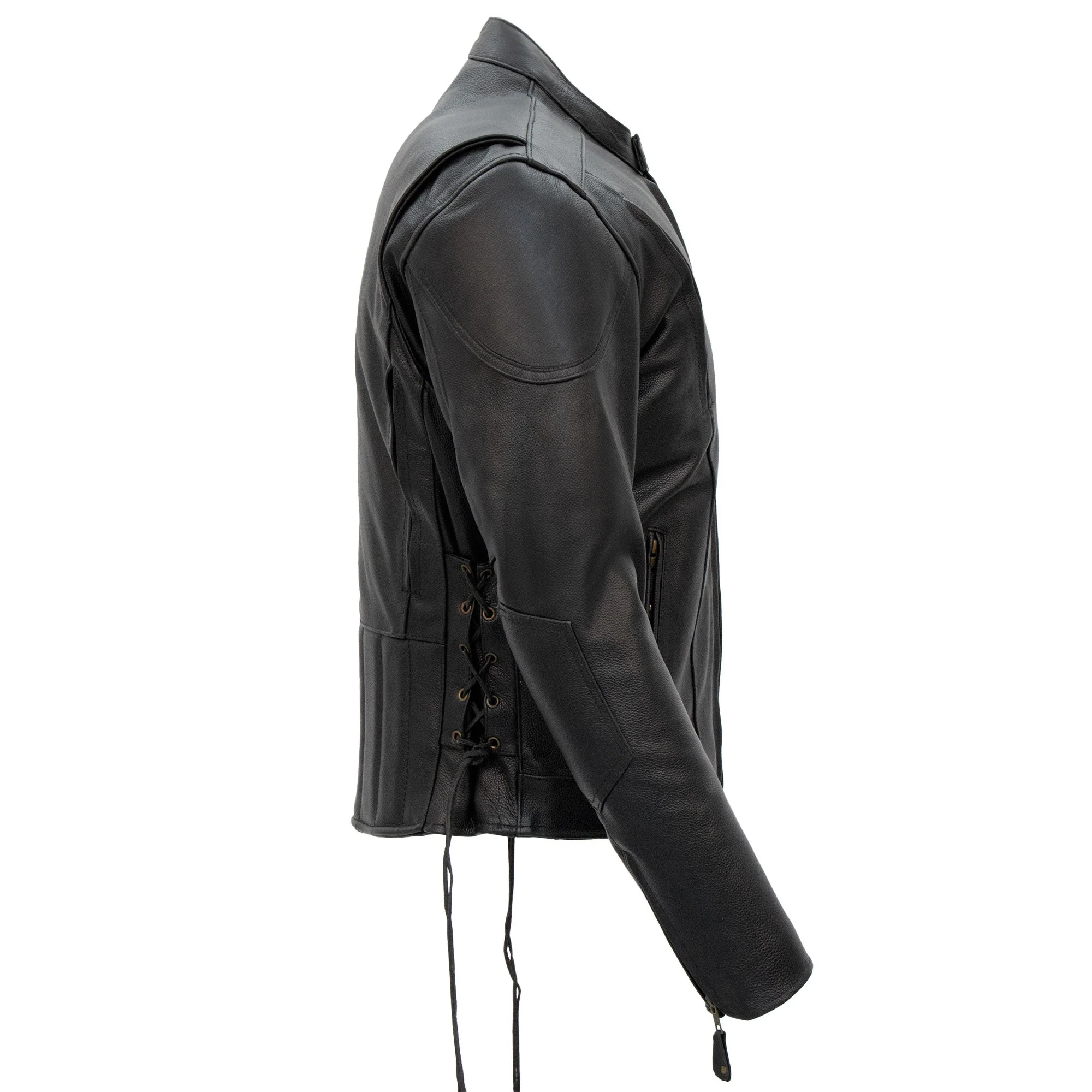 Hot Leathers JKM1010 Men's Motorcycle Vented Leather Biker Jacket - Image 3
