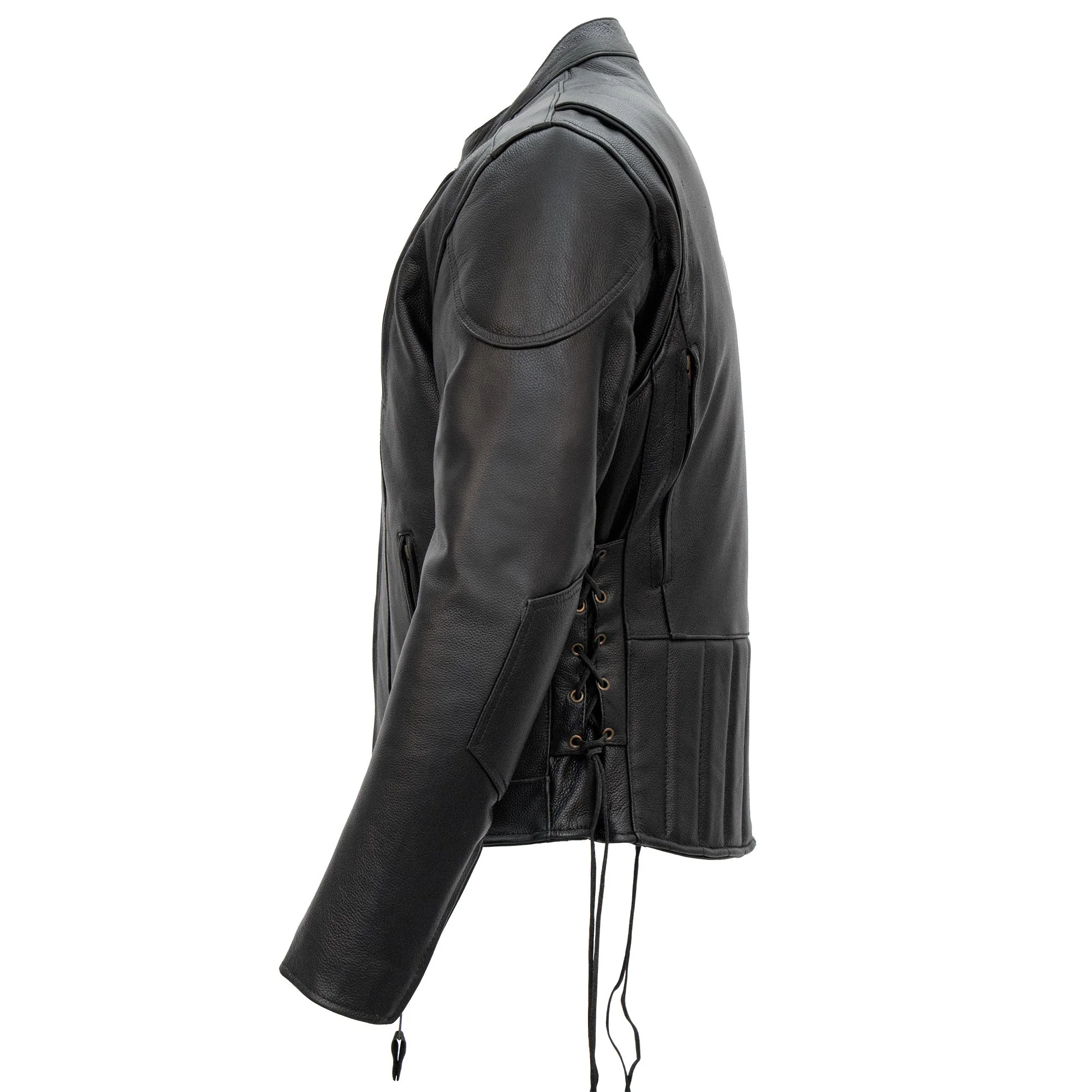 Hot Leathers JKM1010 Men's Motorcycle Vented Leather Biker Jacket - Image 8