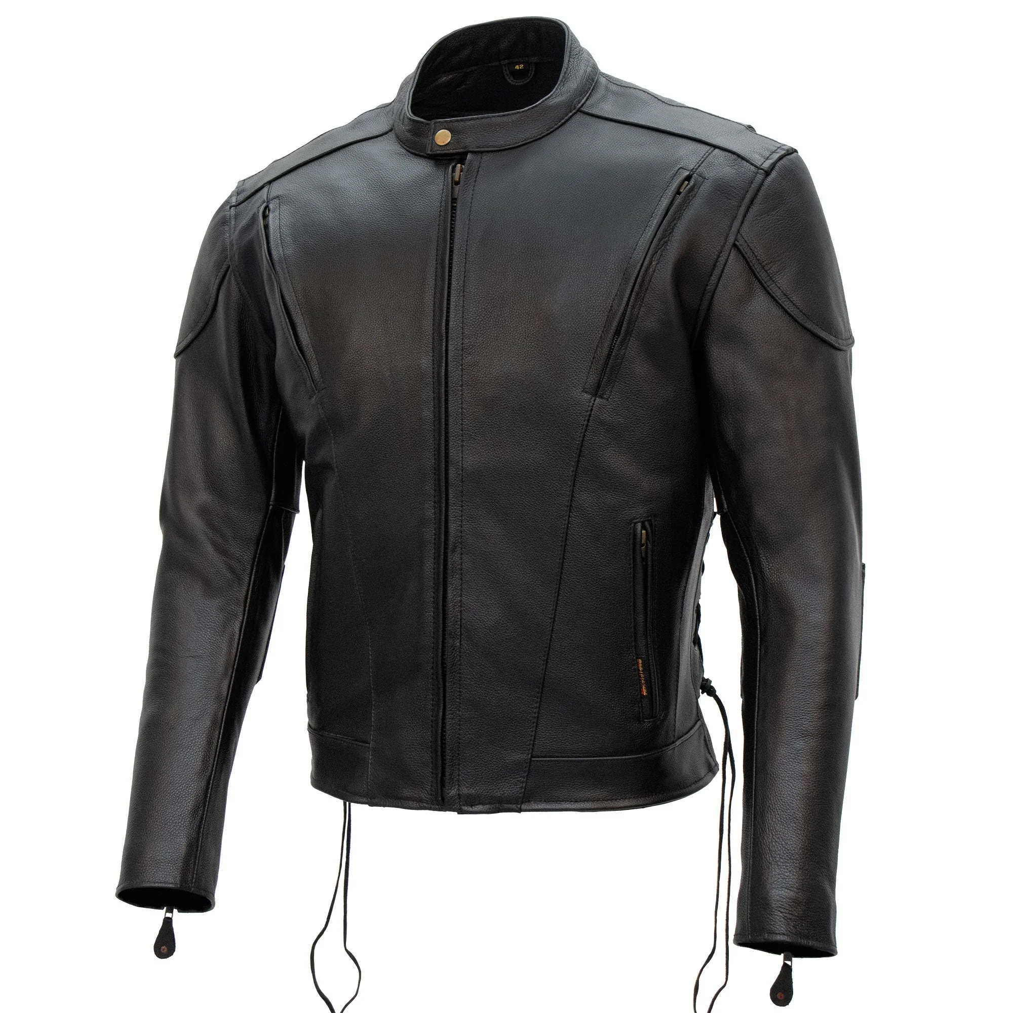 Hot Leathers JKM1010 Men's Motorcycle Vented Leather Biker Jacket - Image 9