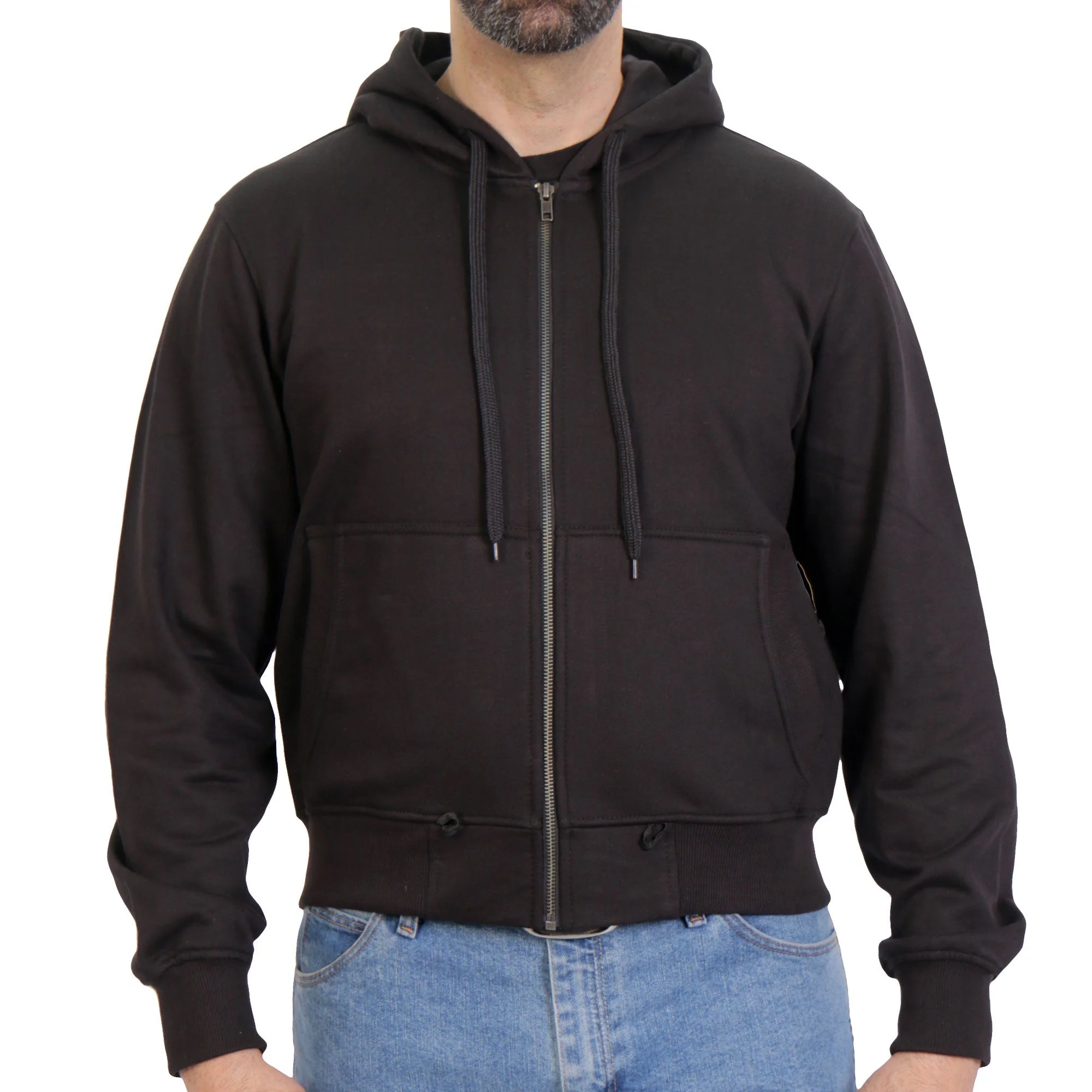 Hot Leathers Men's Black '2-in-1' Conceal and Carry Leather Vest with Hoodie VSM1202 - Image 6