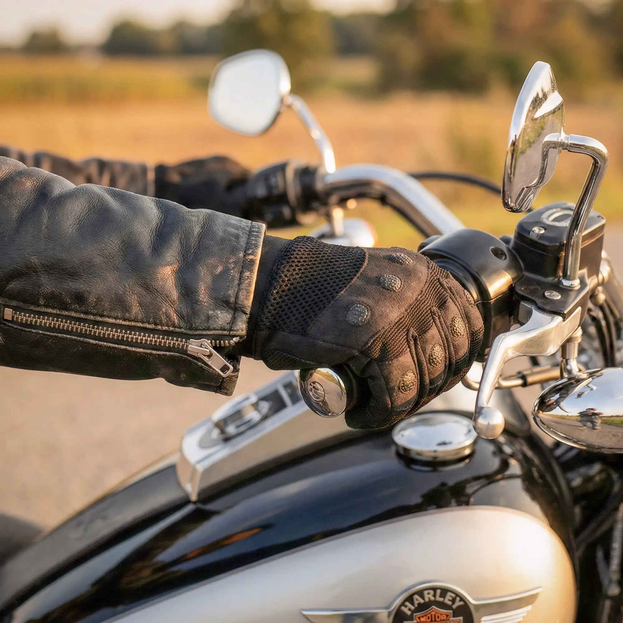 Hot Leathers Padded Knuckle Mechanic Gloves - Image 4