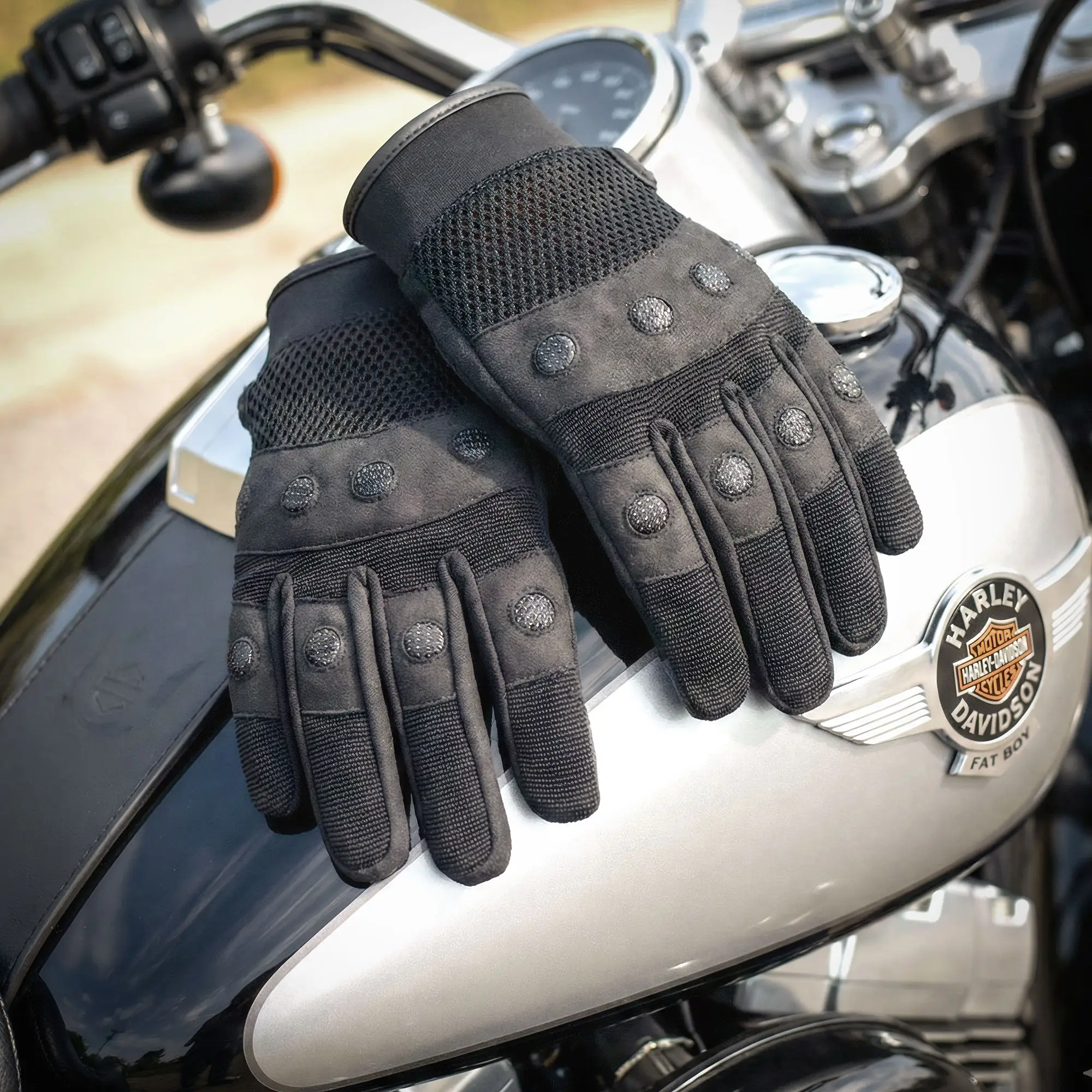Hot Leathers Padded Knuckle Mechanic Gloves - Image 5