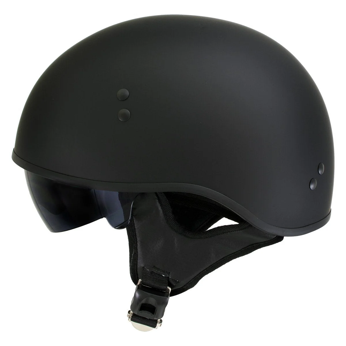 Hot Leathers T72 'Black Widow' Flat Black DOT Helmet with MP7922FMSET Heated Balaclava Bundle - Image 12