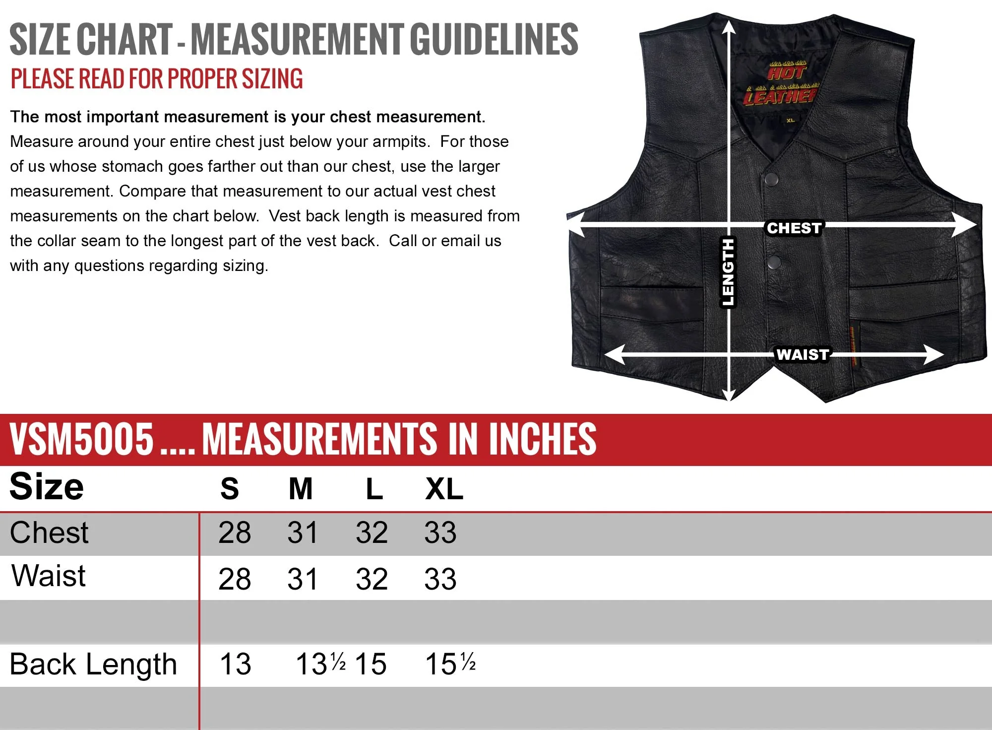 Hot Leathers VSK1002 Classic Toddler Biker Vest - Image 3