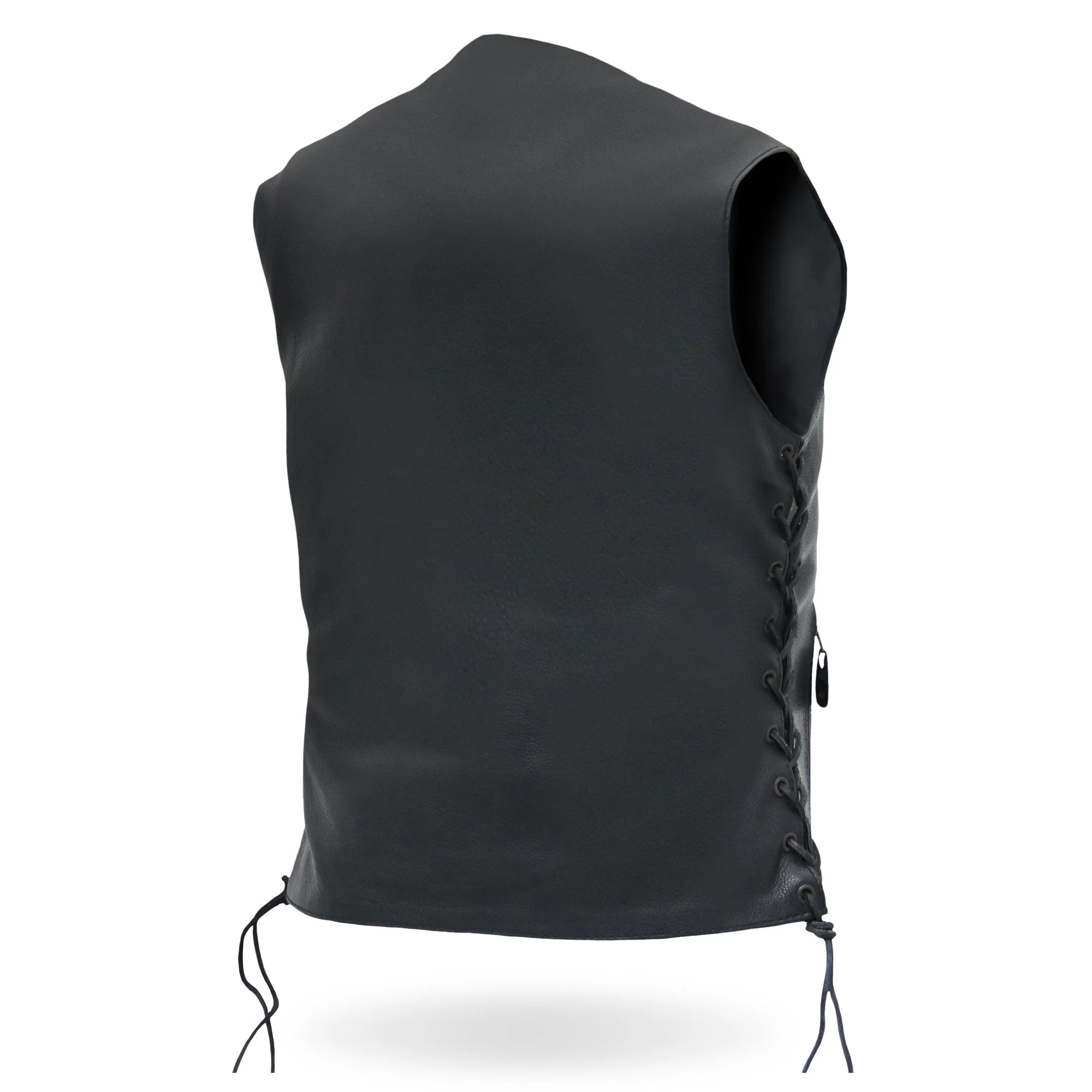 Hot Leathers VSL1008 Ladies Black Motorcycle 'Ten Pocket' Leather Biker Vest - Image 7