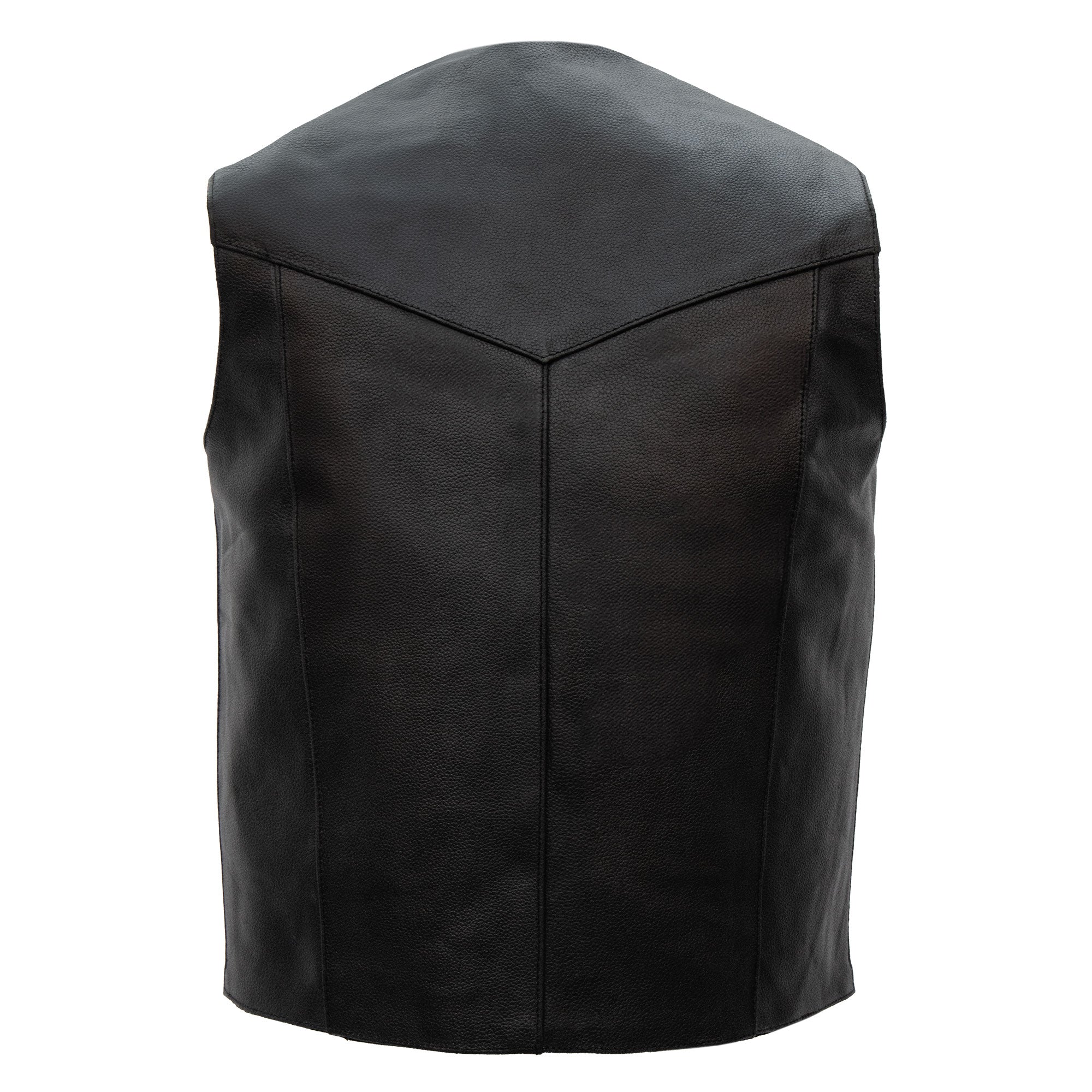 Hot Leathers VSM1014 Men's Motorcycle Black Heavyweight Leather Biker Vest with Inside Pocket - Image 7